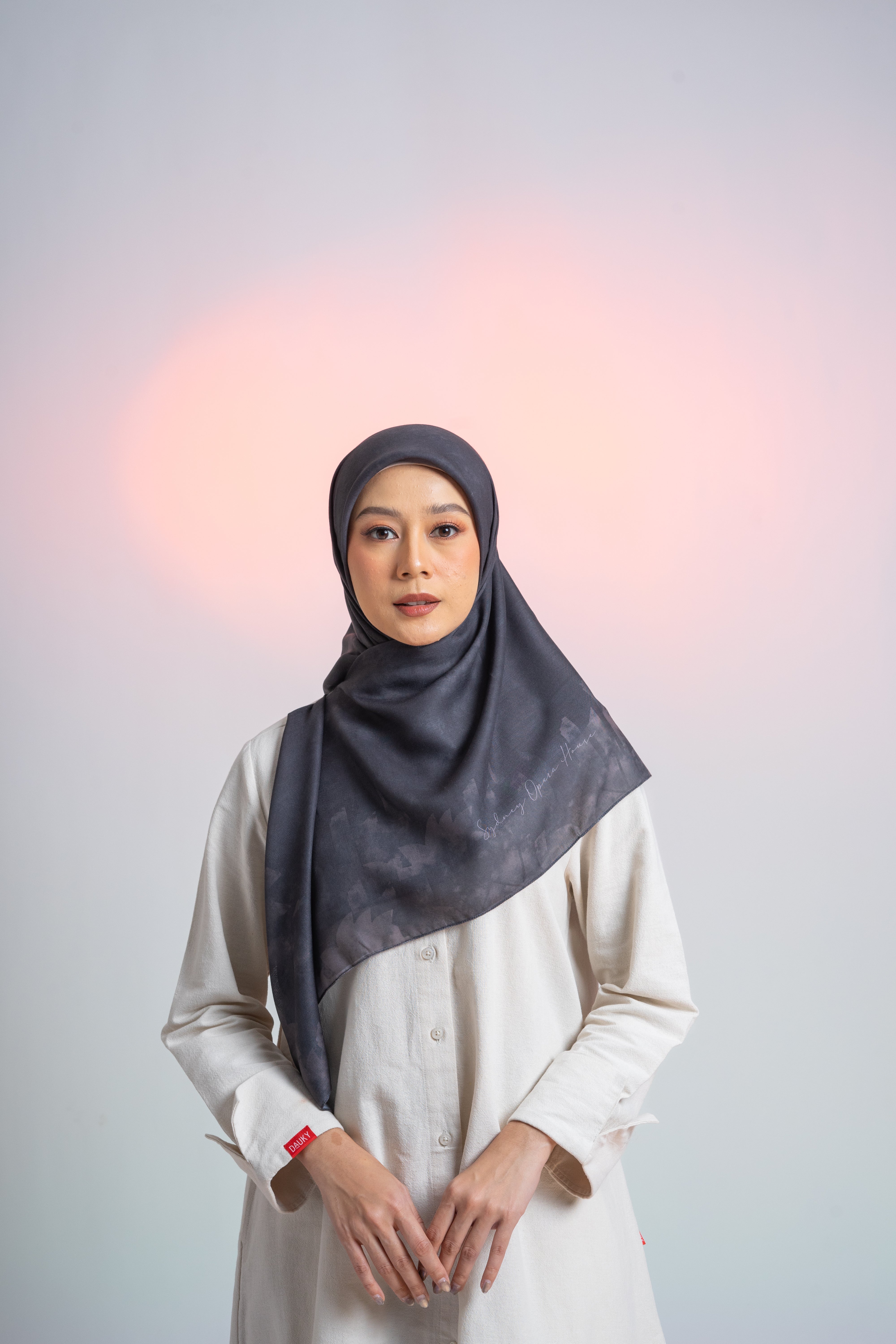 Sydney Abstract Scarf - Black