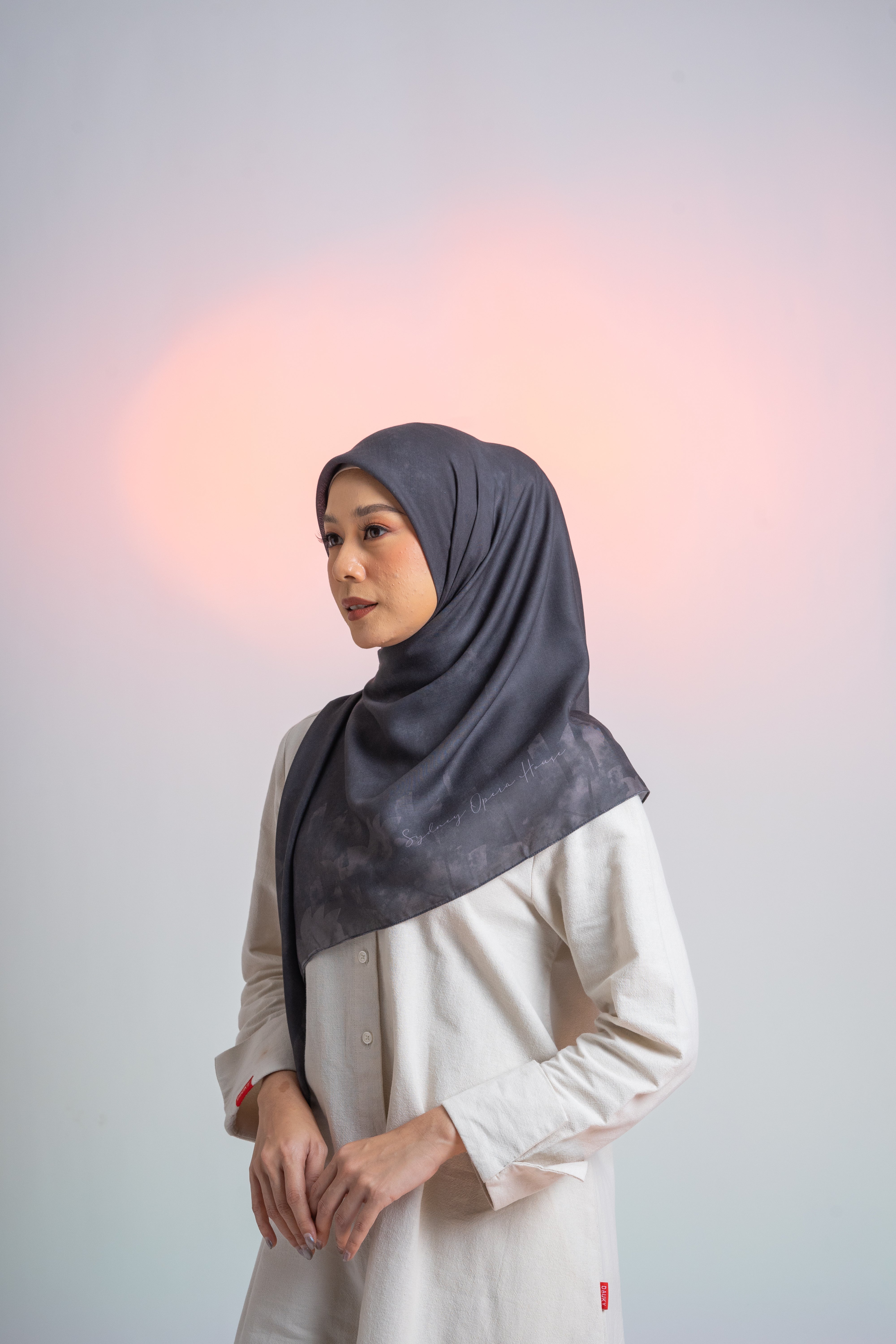 Sydney Abstract Scarf - Black