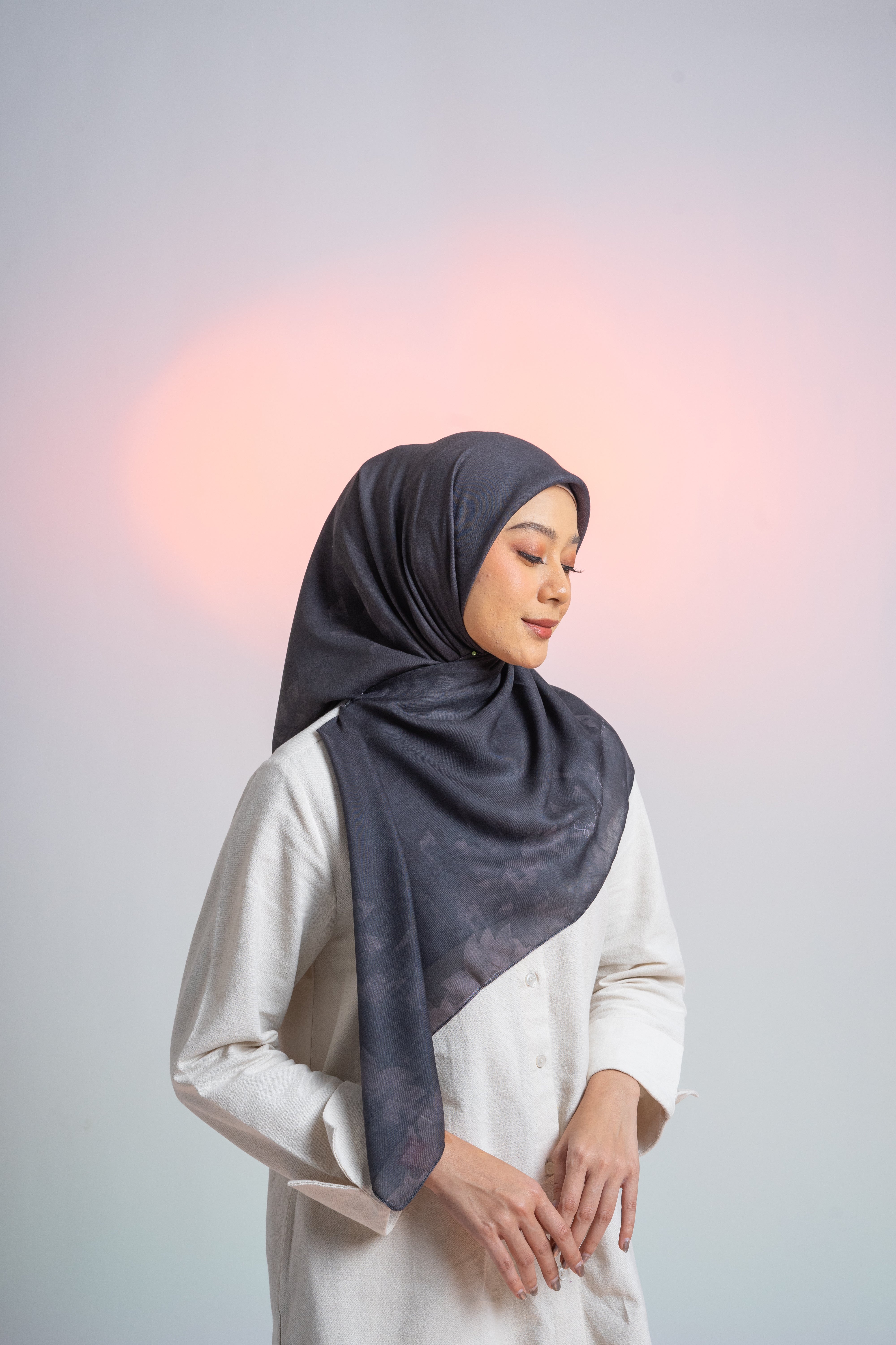 Sydney Abstract Scarf - Black