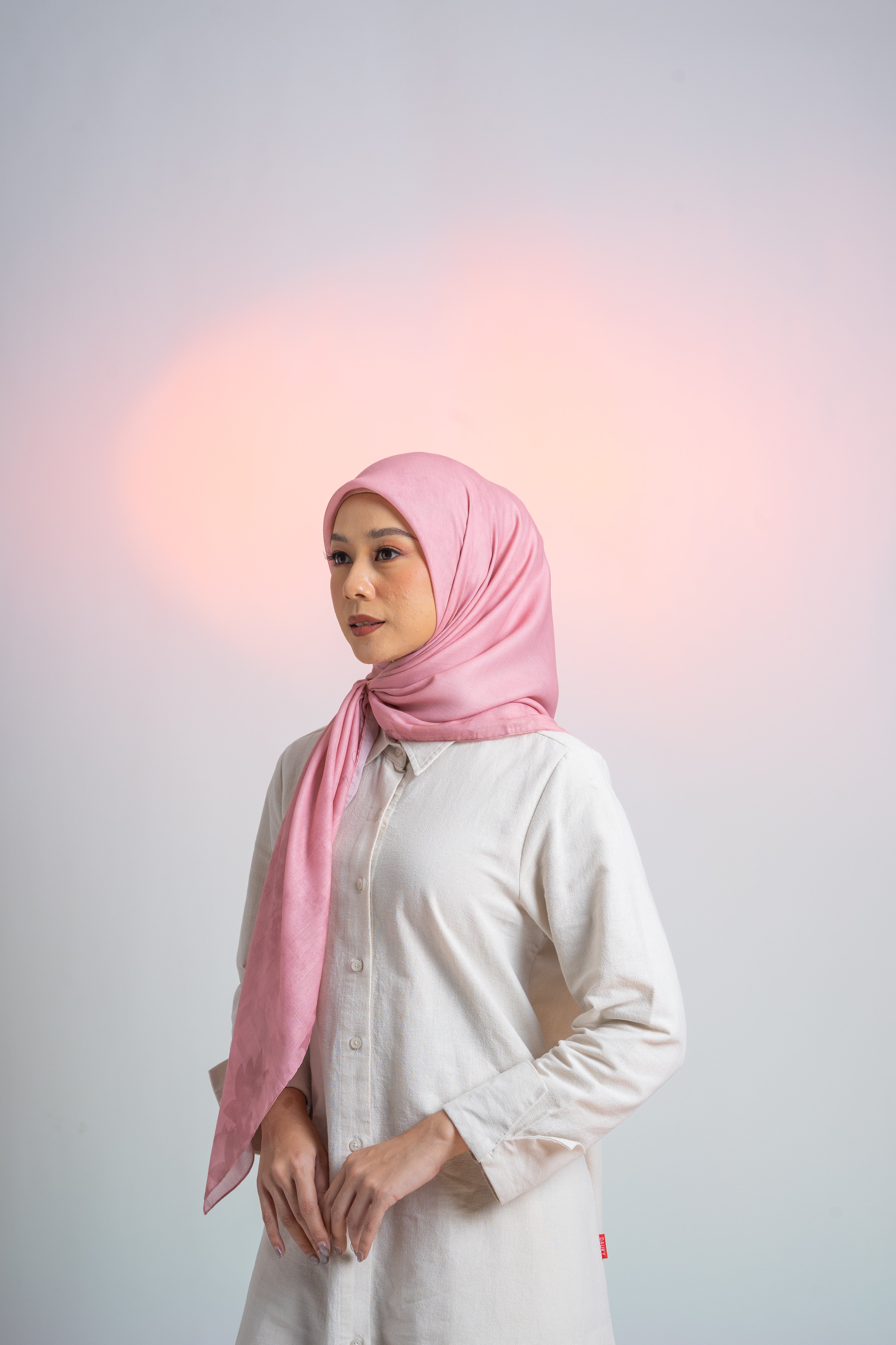 Sydney Abstract Scarf - Dusty Pink