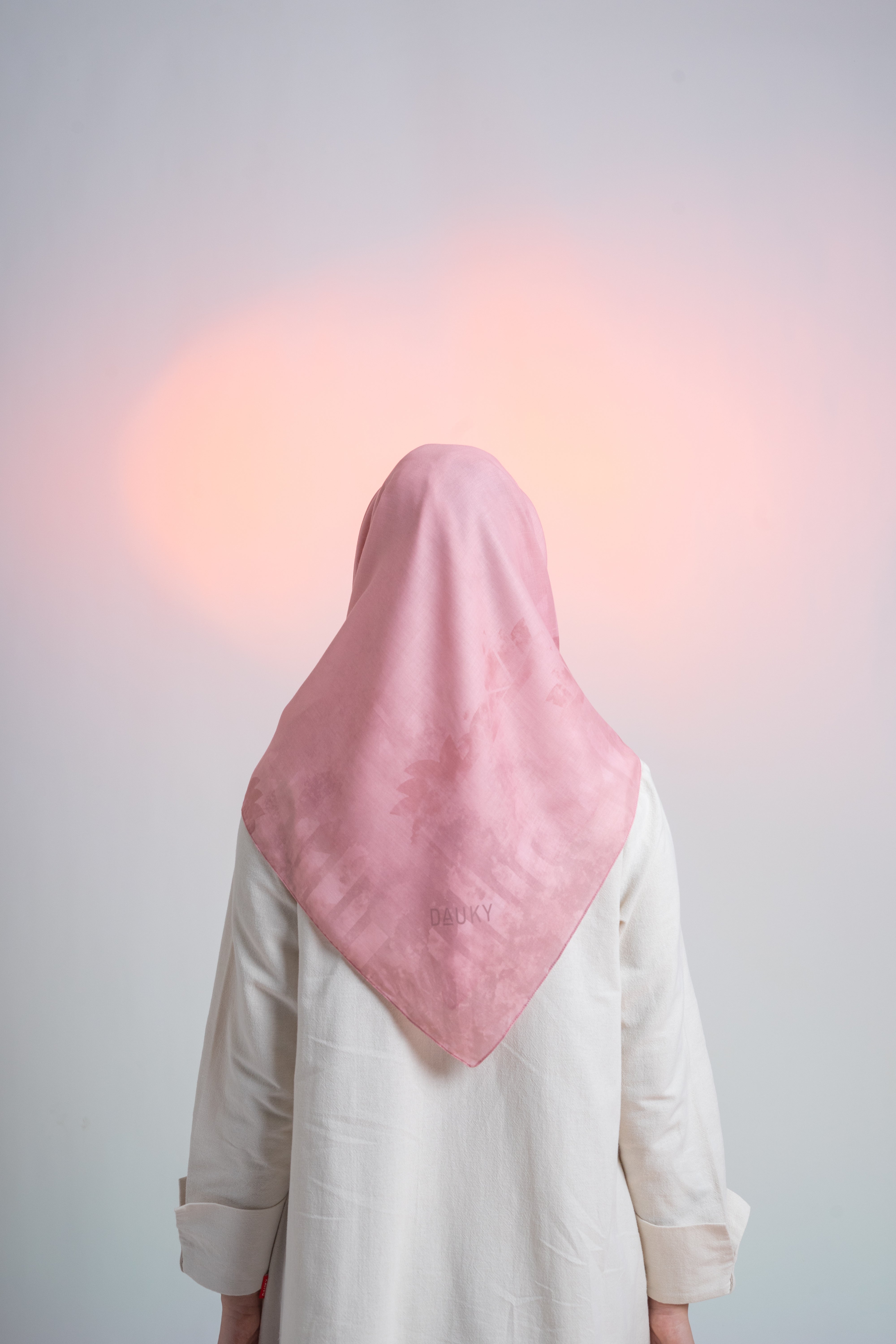 Sydney Abstract Scarf - Dusty Pink