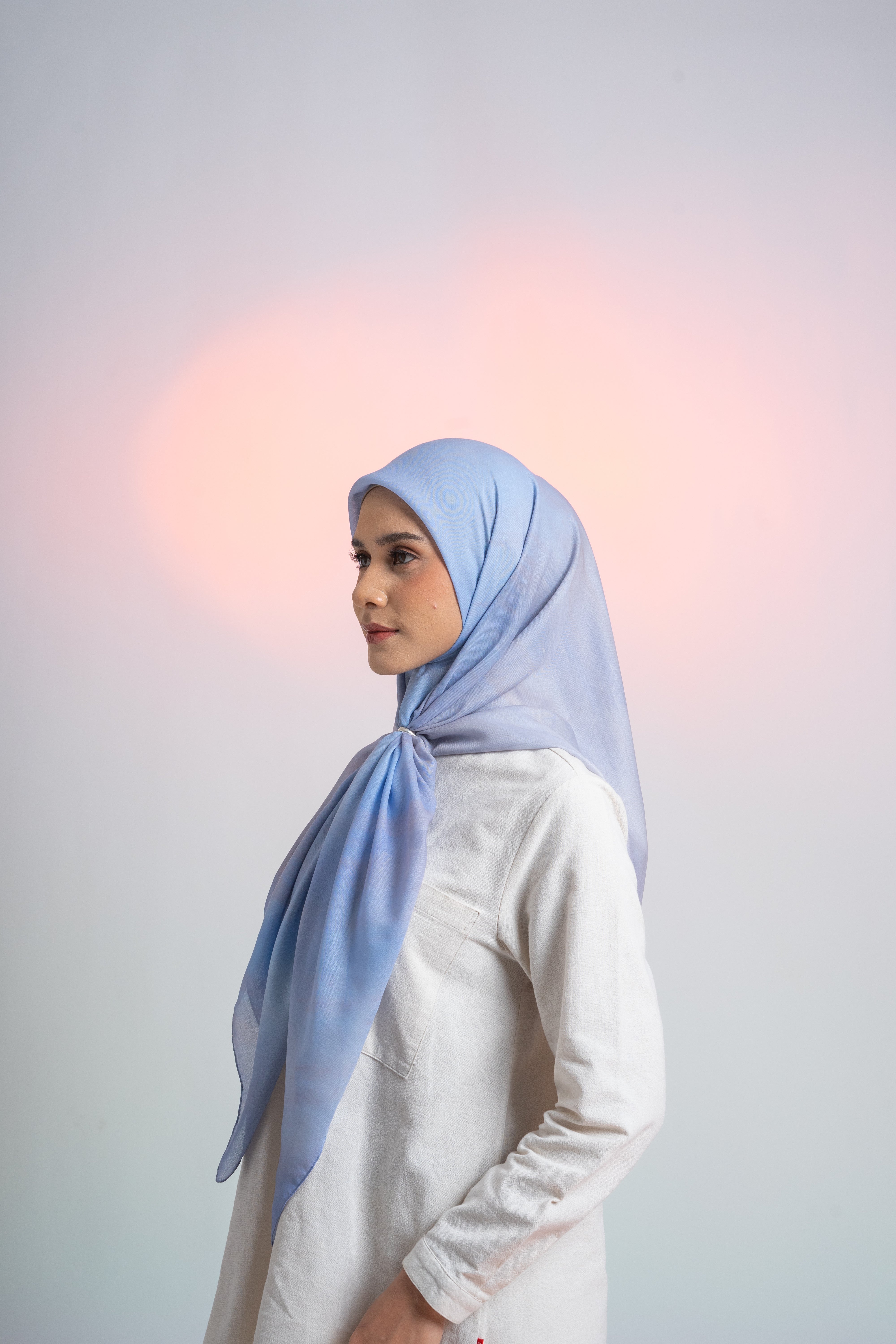 Sydney Brushed Scarf - Snow Blue