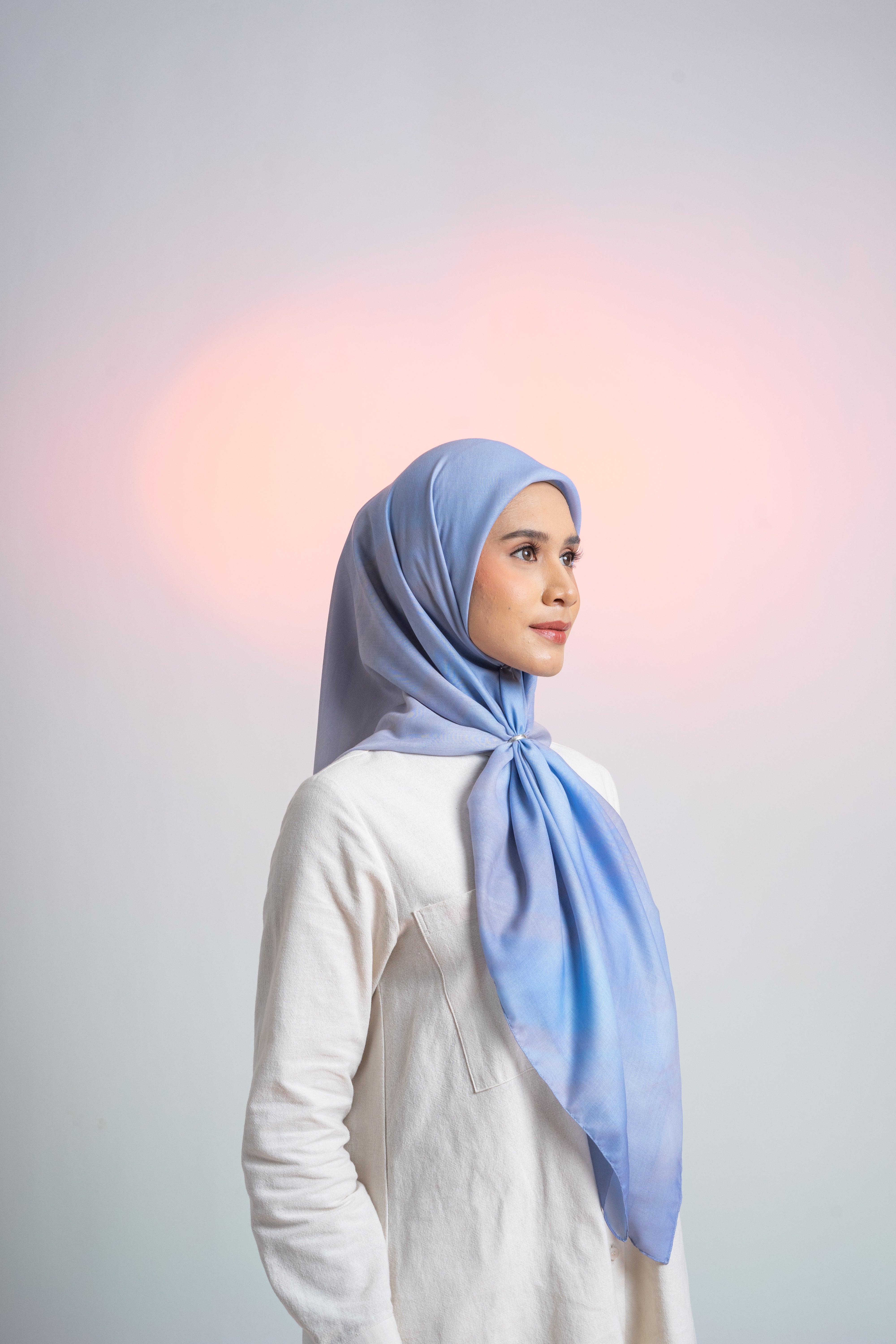 Sydney Brushed Scarf - Snow Blue