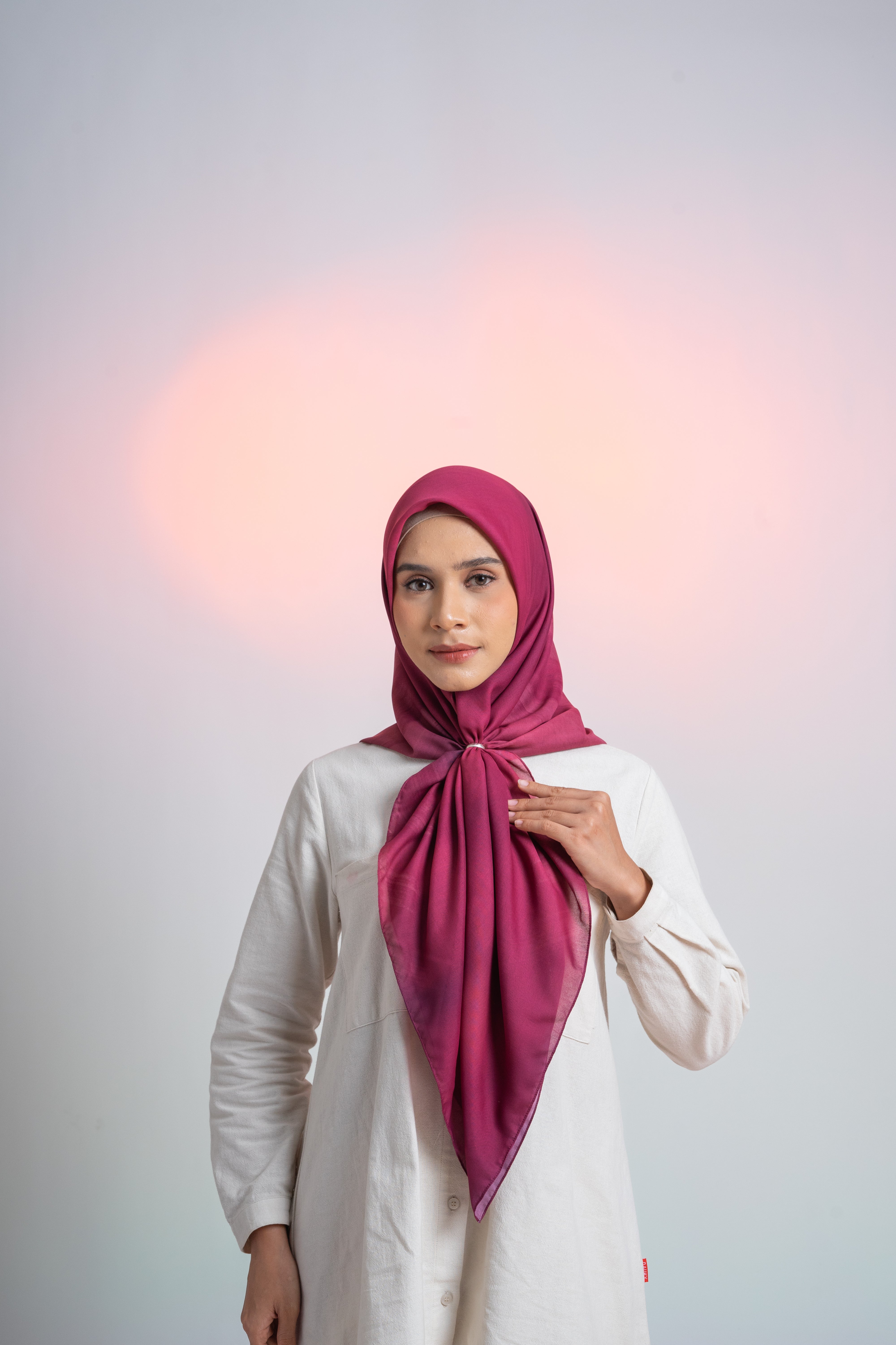 Sydney Brushed Scarf - Pomegranate