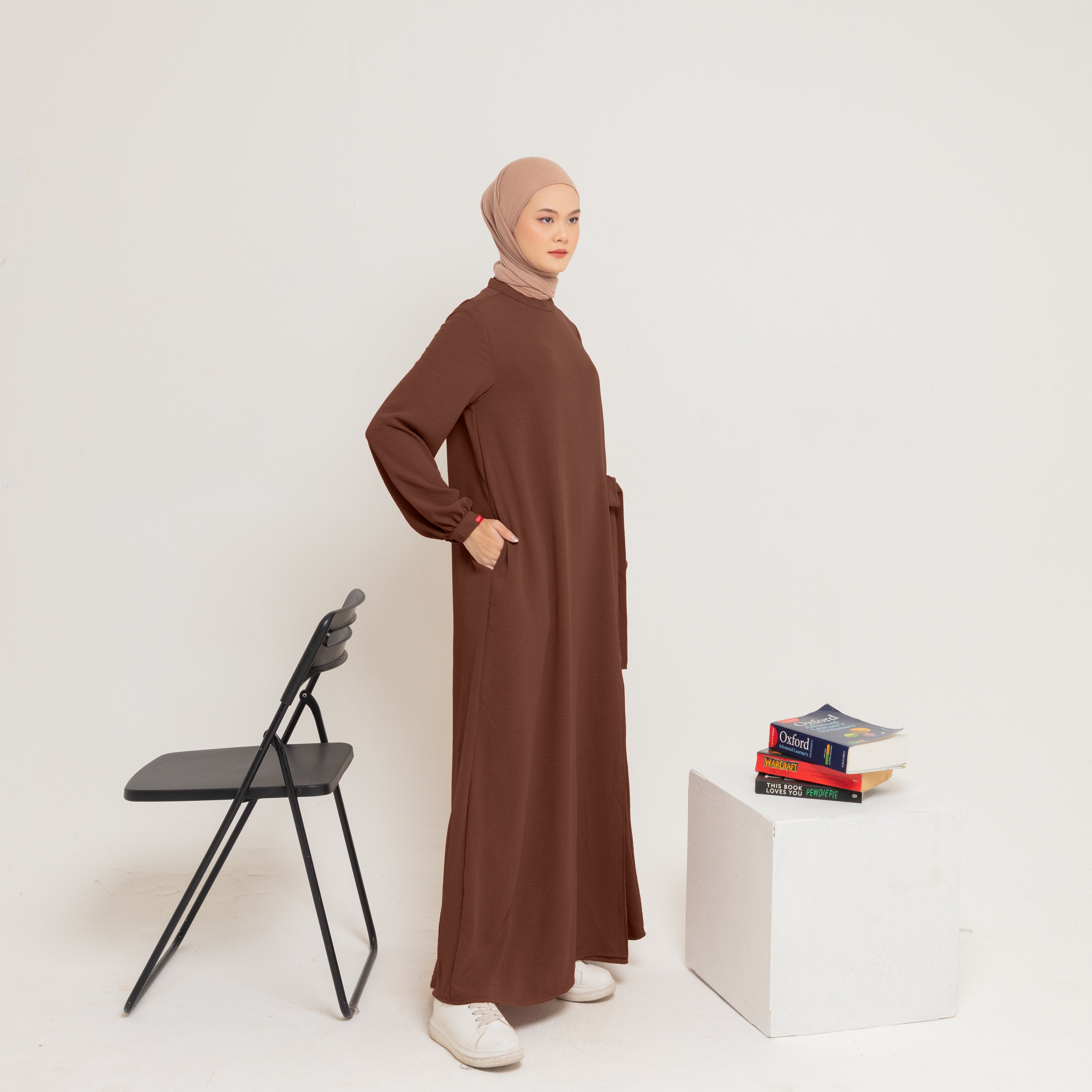 L Dress Side Belt - Caramel