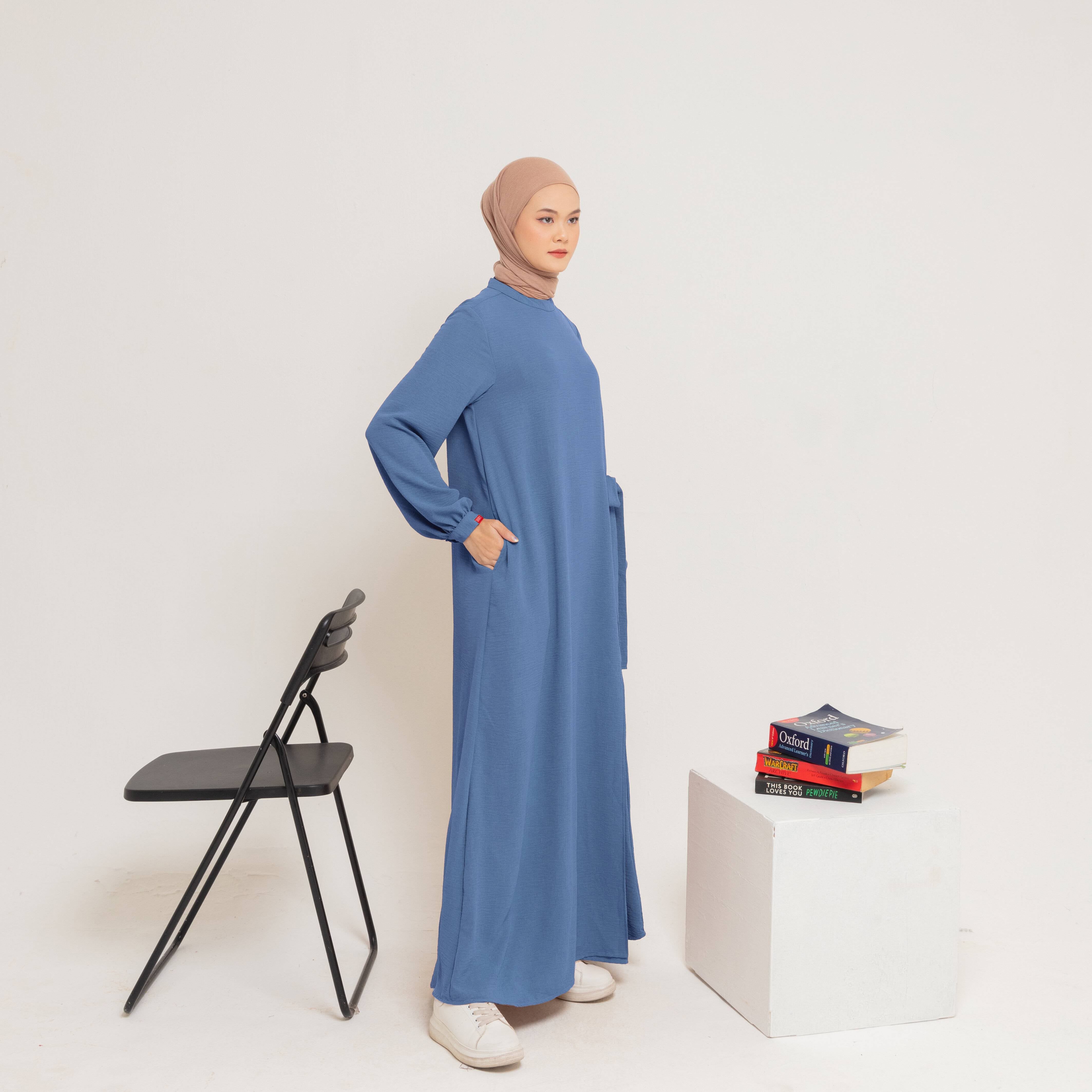 L Dress Side Belt - Denim
