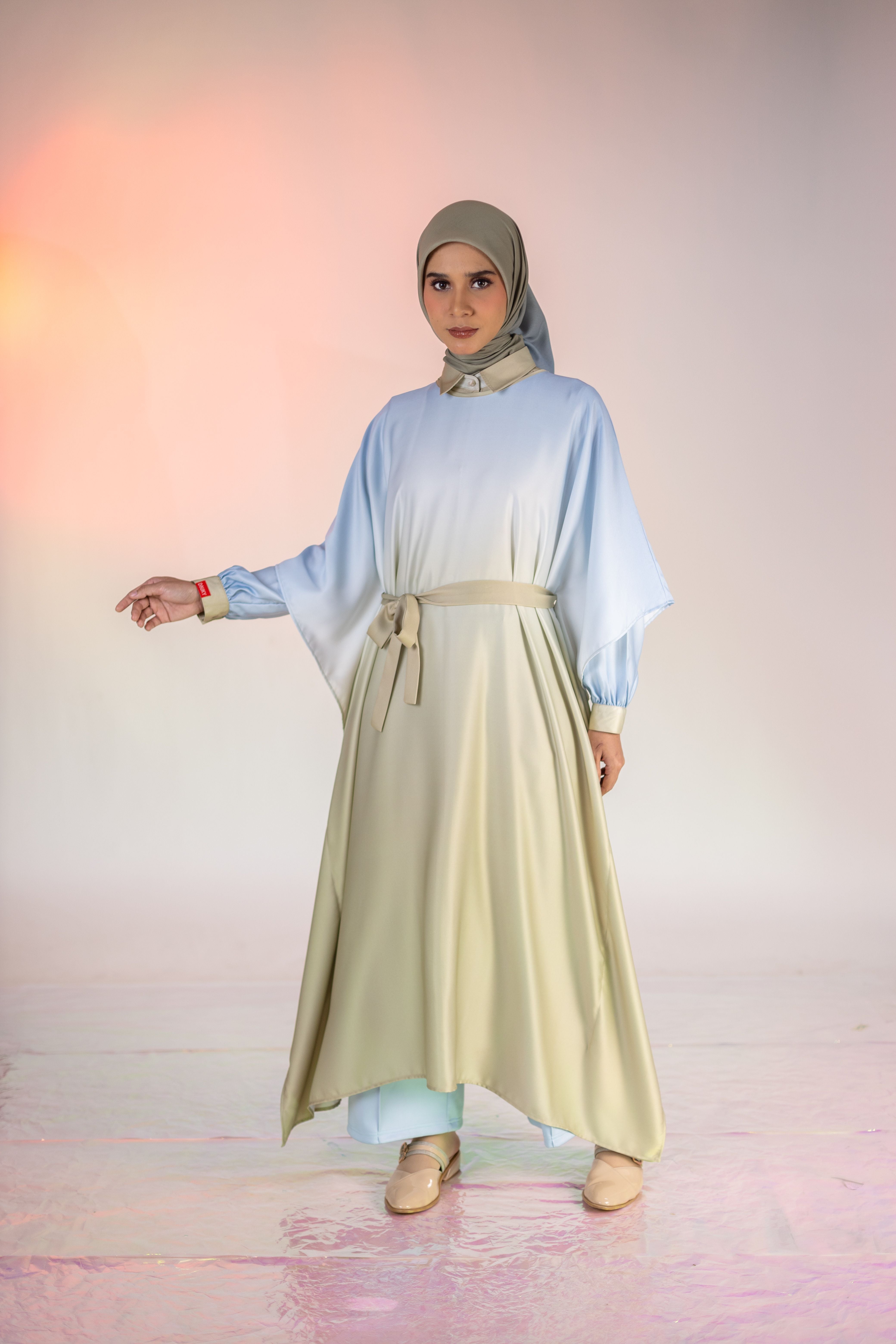 L Dress Kaftan Ombre - Sand