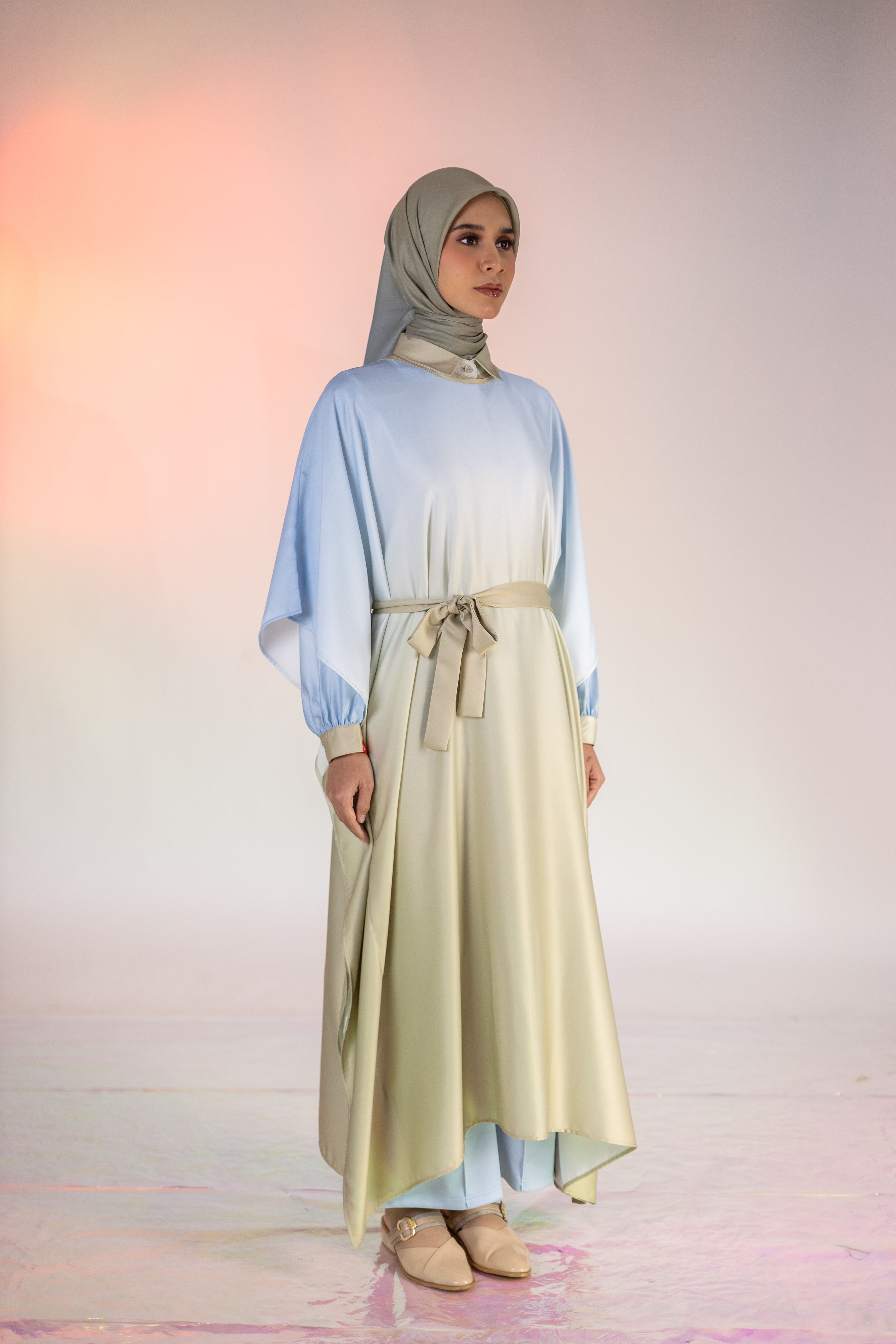 L Dress Kaftan Ombre - Sand