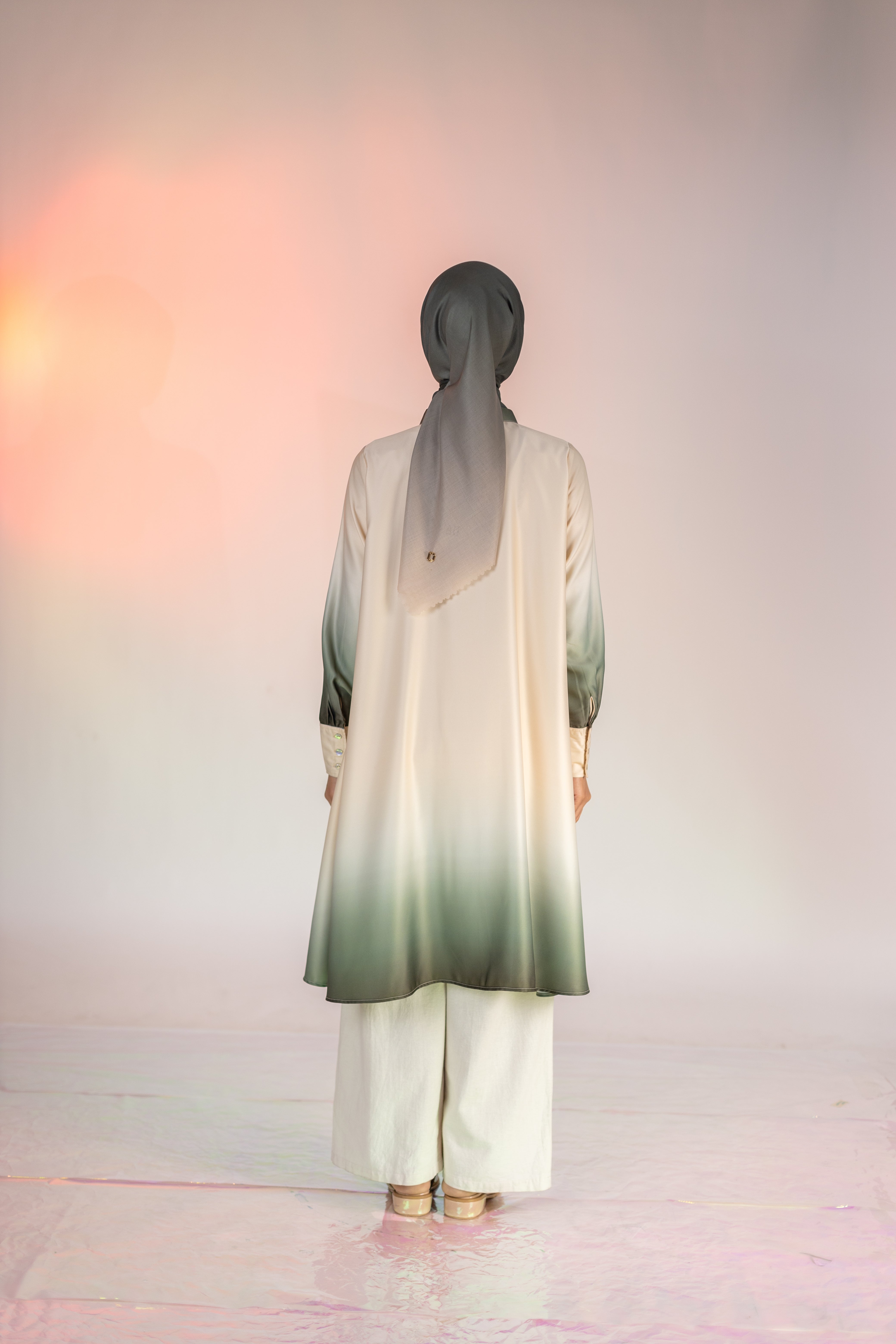 L Tunic Basic Ombre - Beige