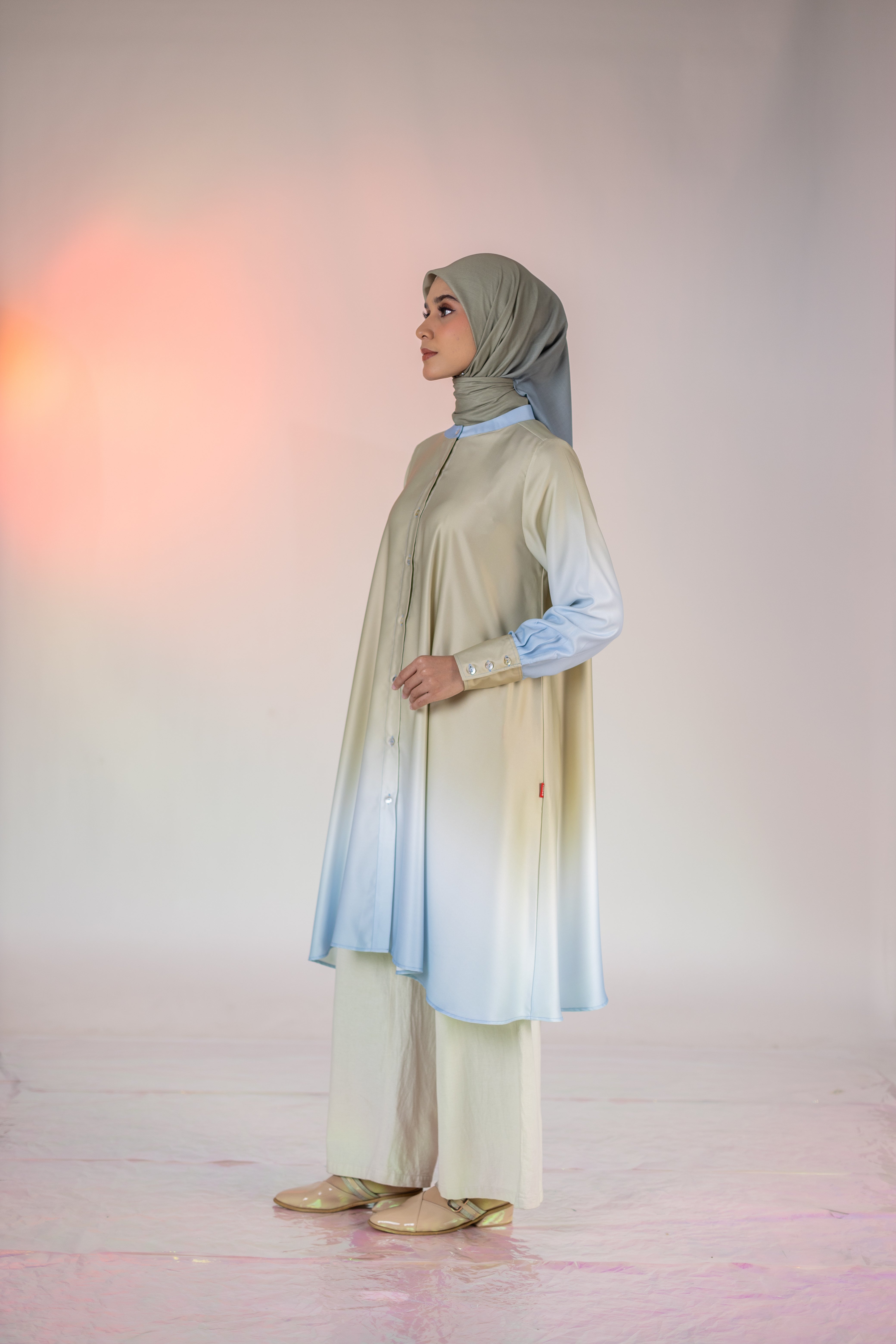 L Tunic Basic Ombre - Sand