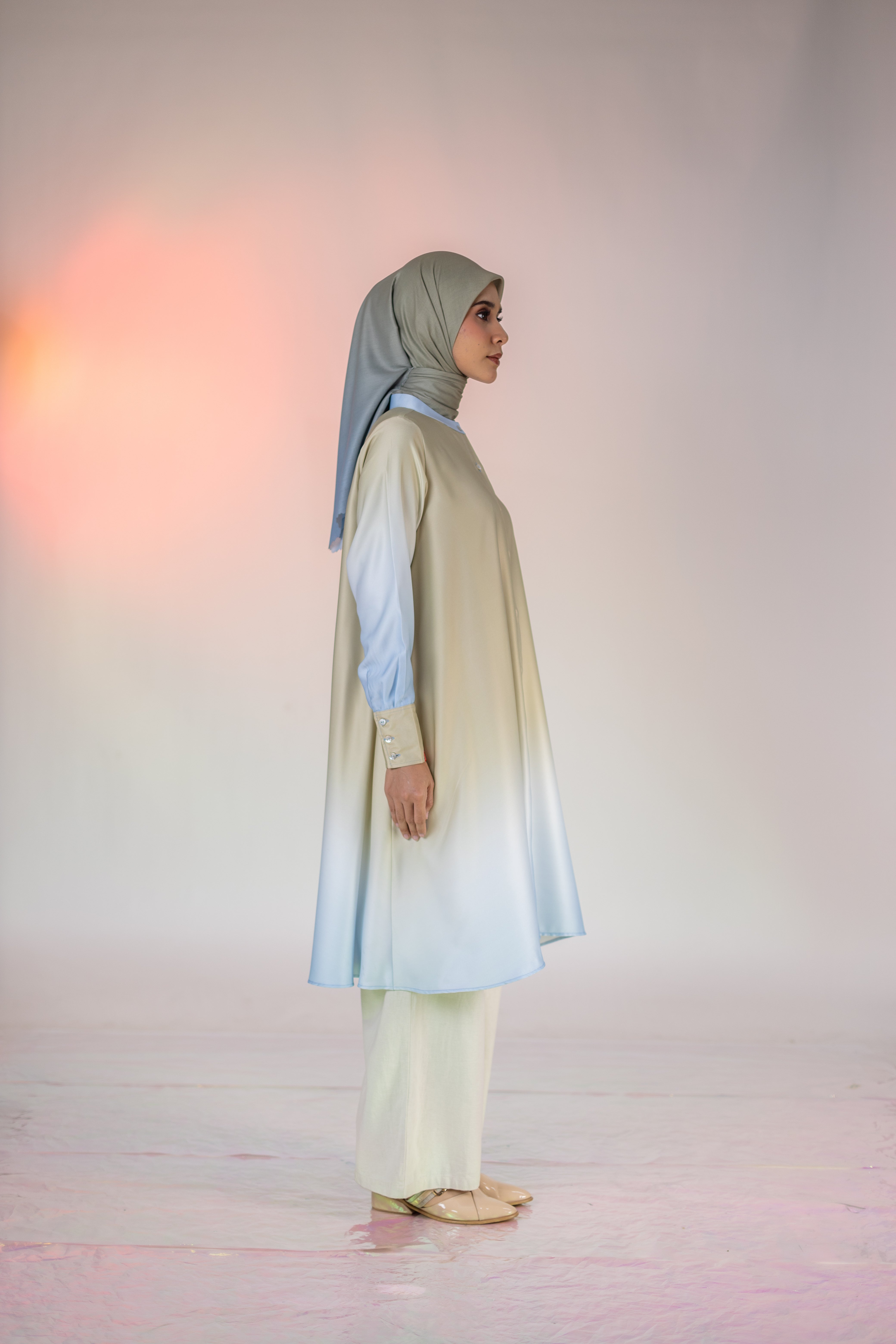 L Tunic Basic Ombre - Sand
