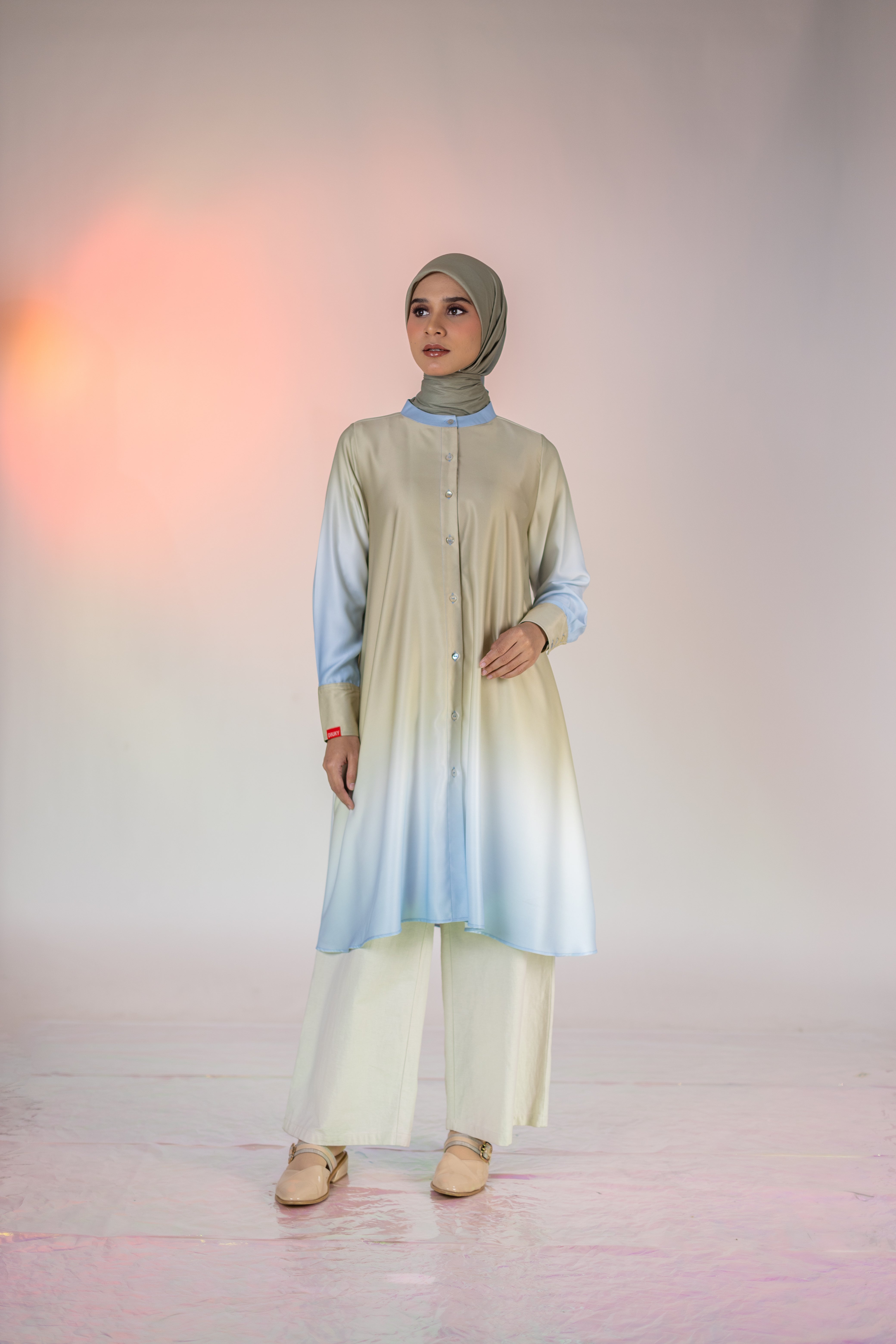 L Tunic Basic Ombre - Sand