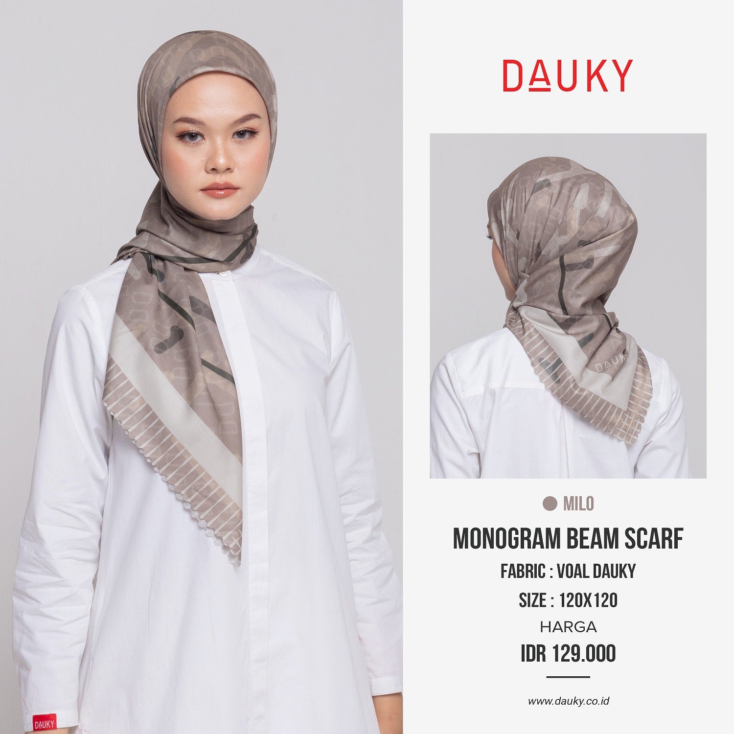 Monogram Beam Scarf - Milo