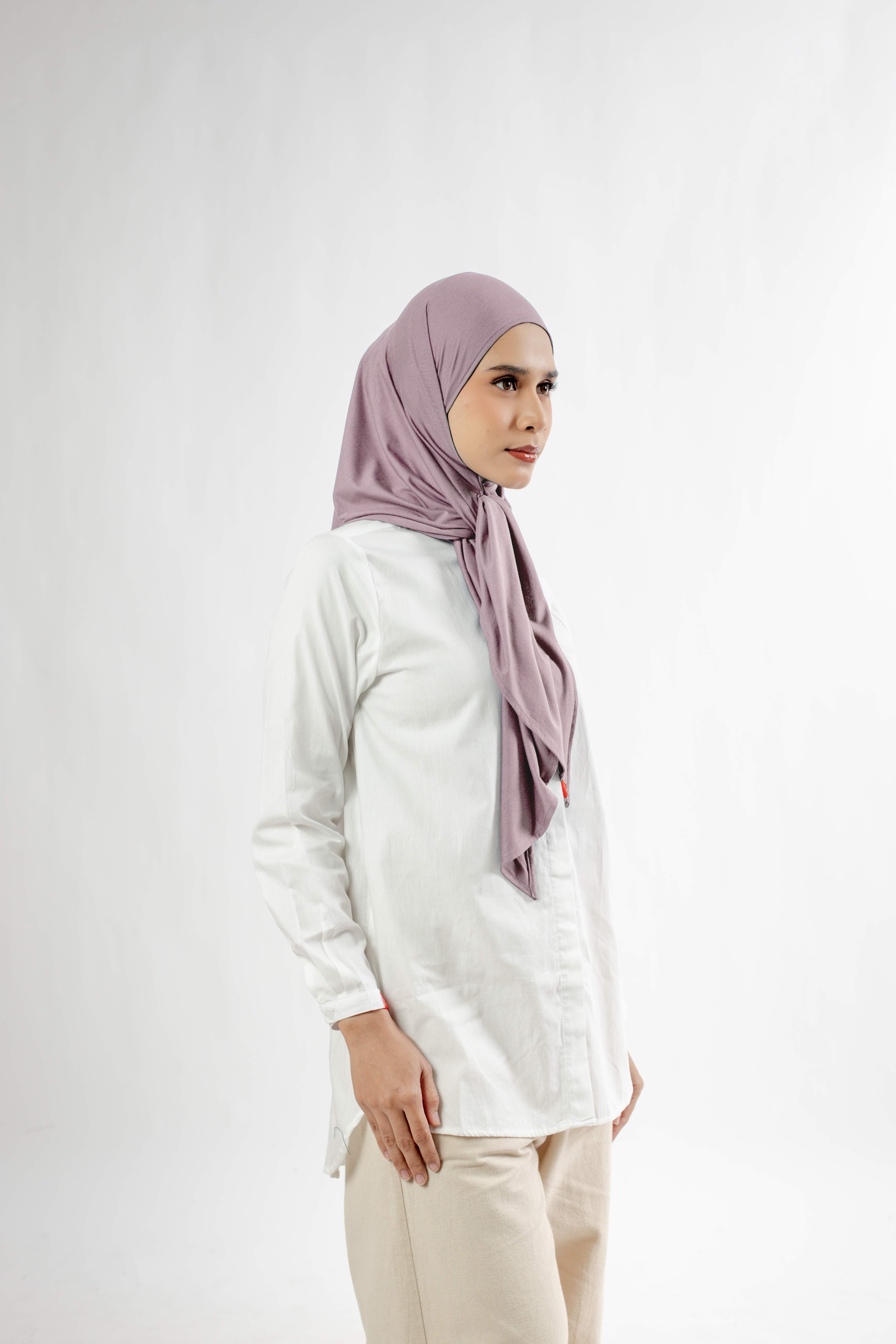 Small String Instant Hijab - Mauve
