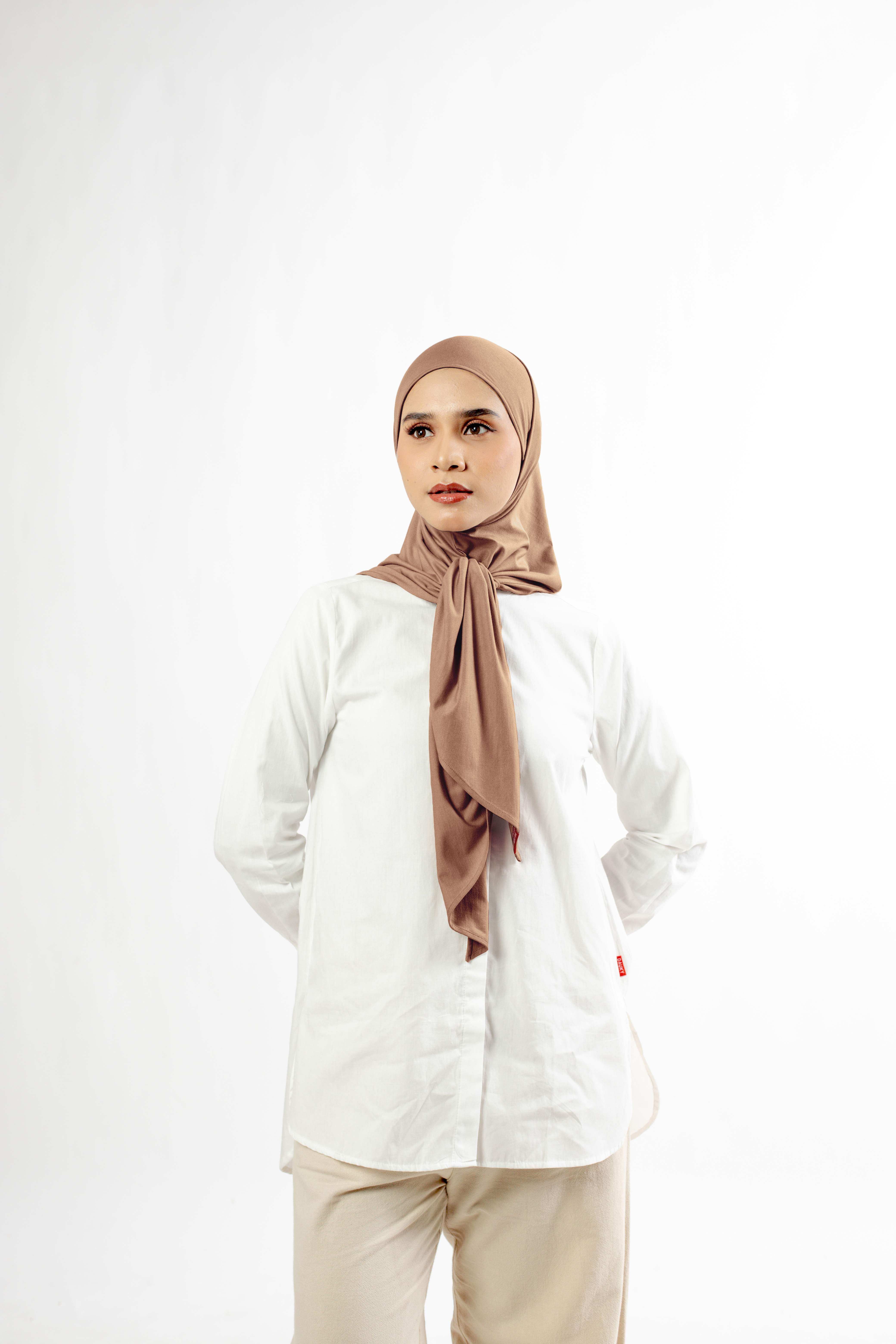 Small String Instant Hijab - Mocca