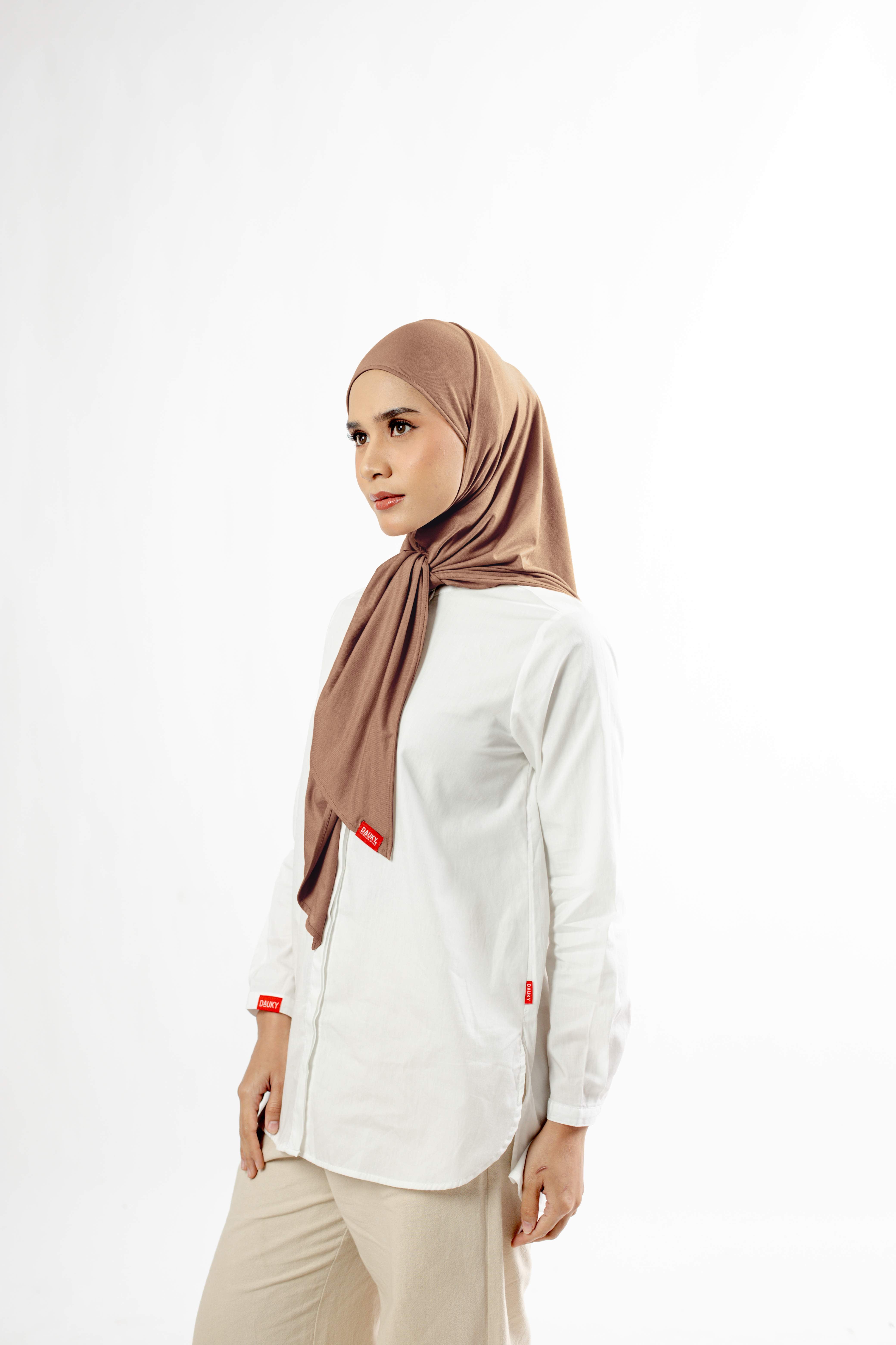 Small String Instant Hijab - Mocca