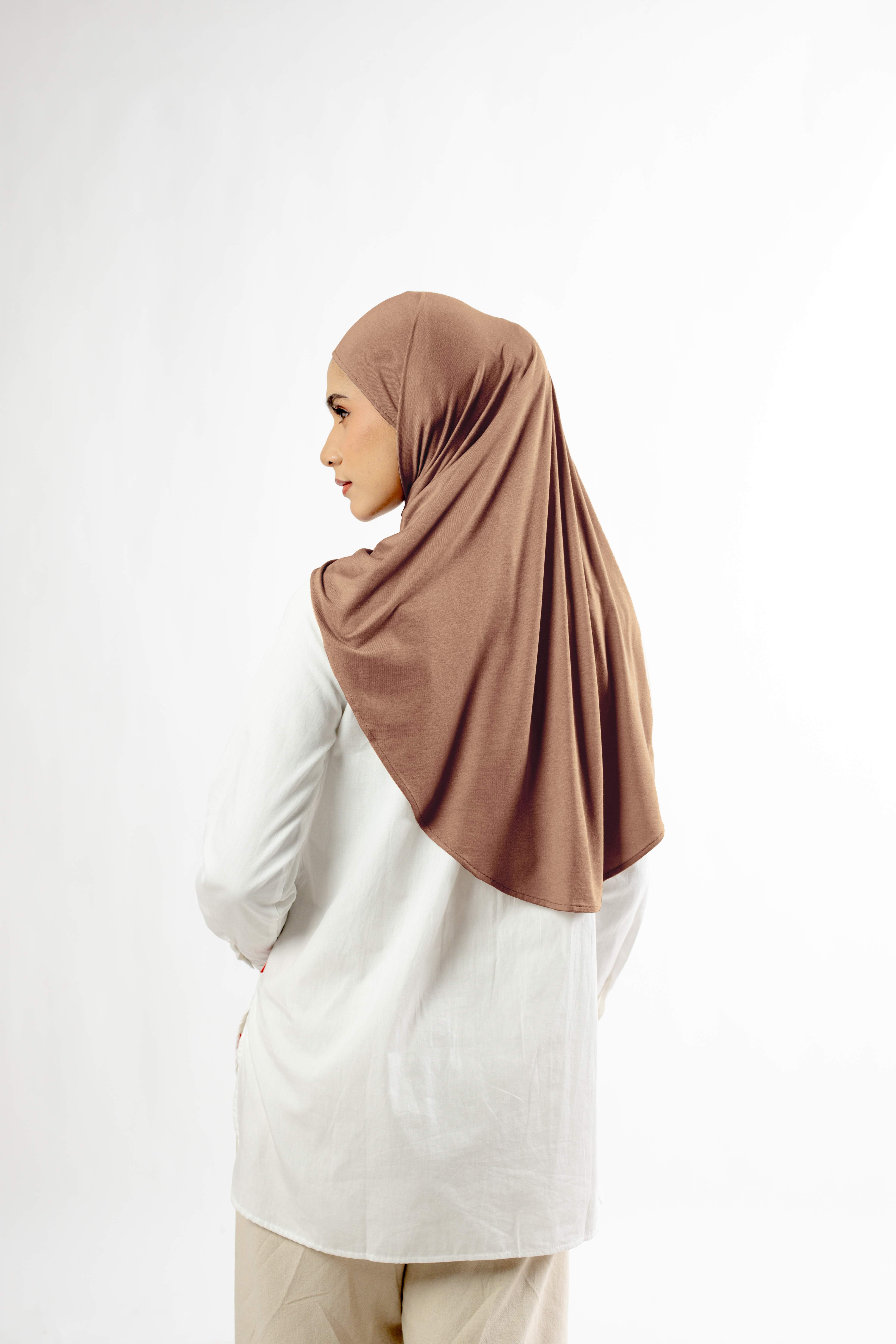 Small String Instant Hijab - Mocca