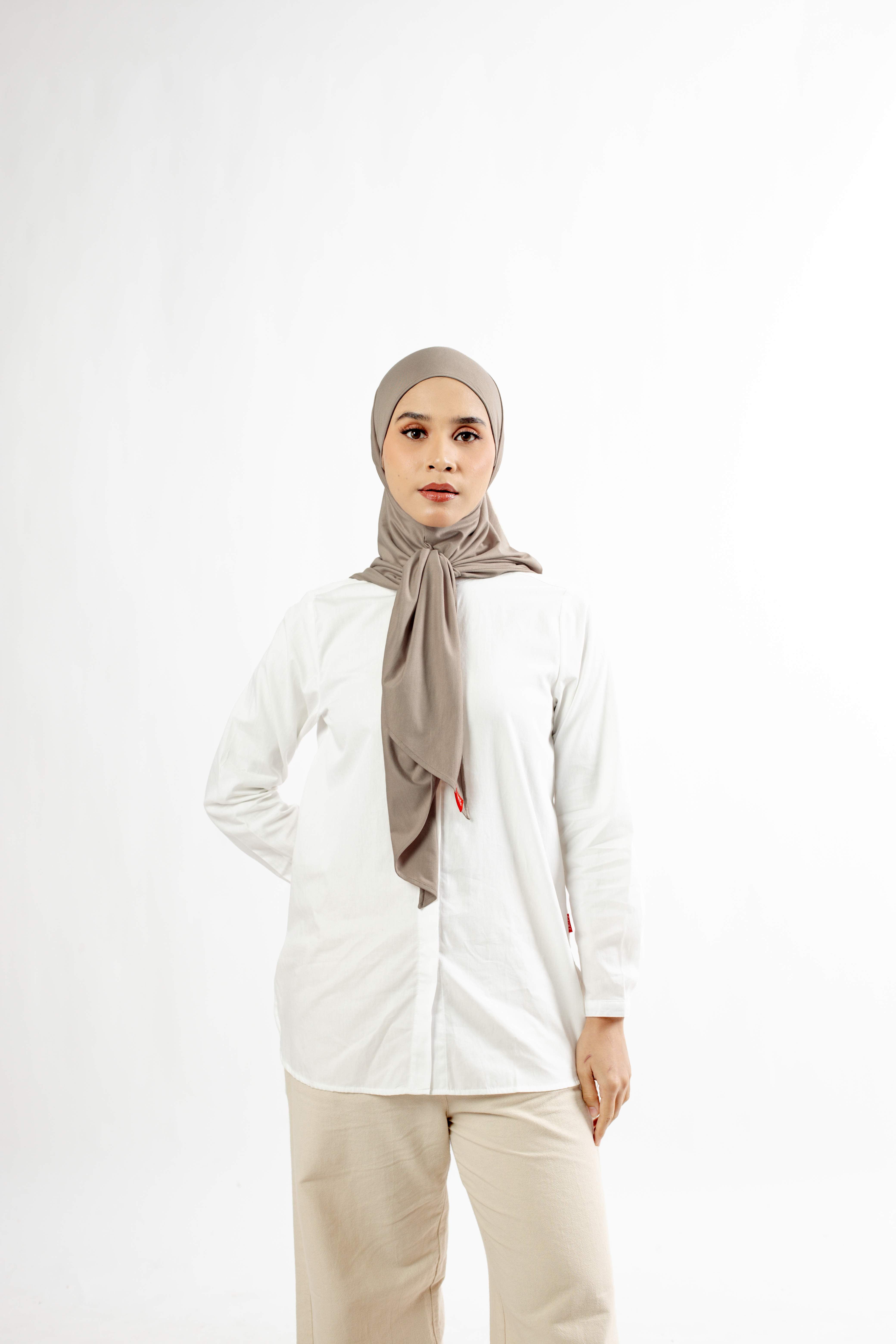 Small String Instant Hijab - Taupe