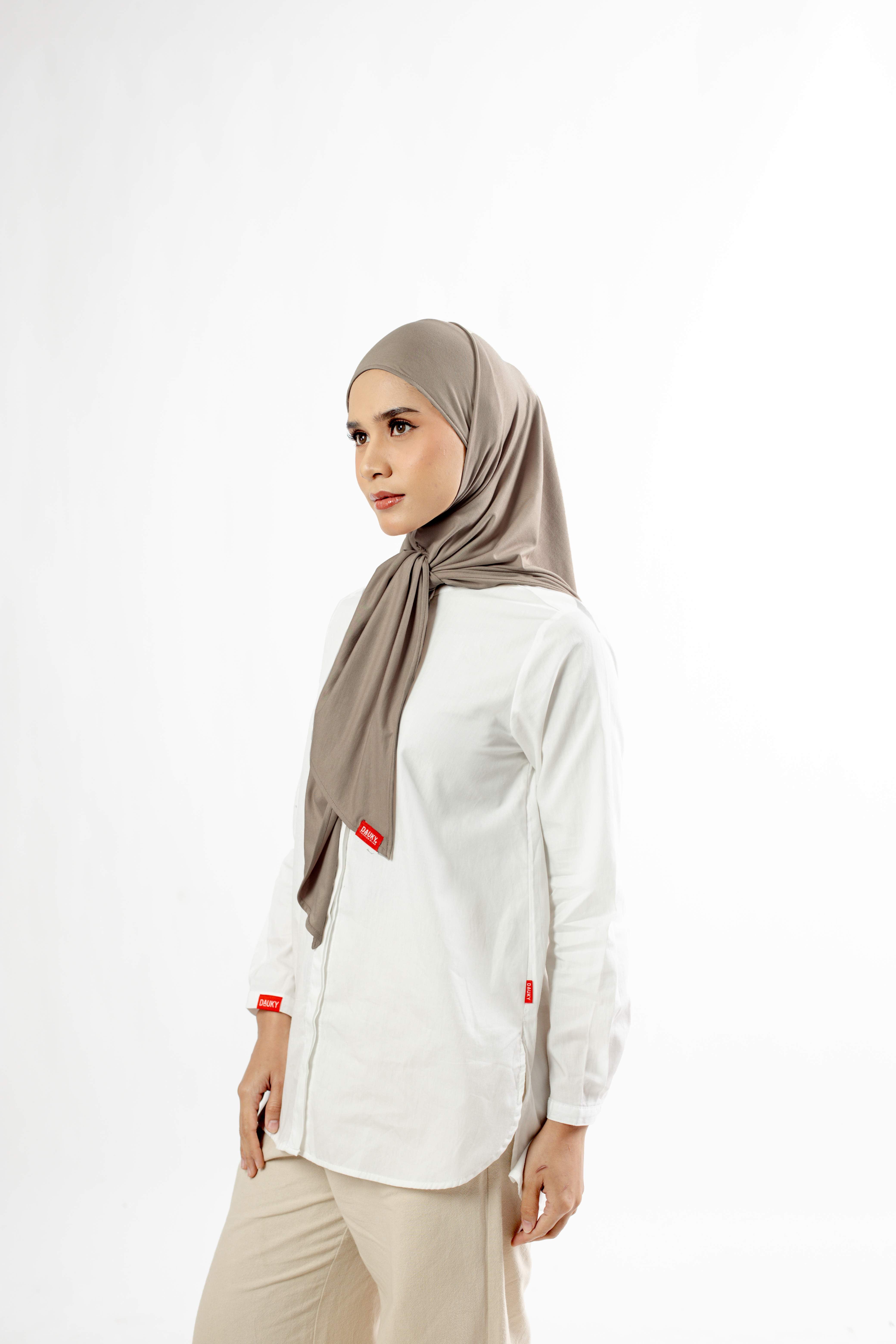 Small String Instant Hijab - Taupe