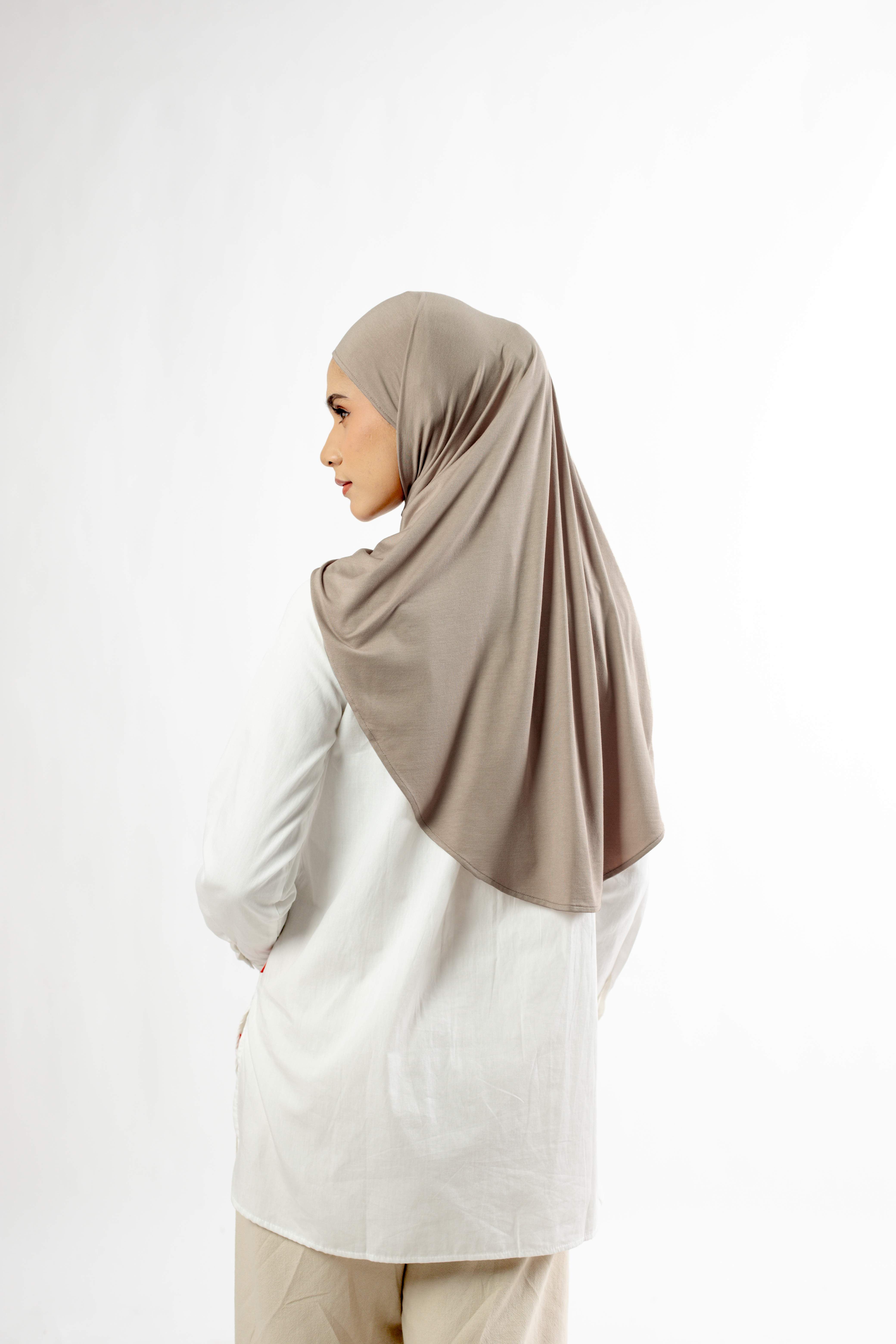 Small String Instant Hijab - Taupe