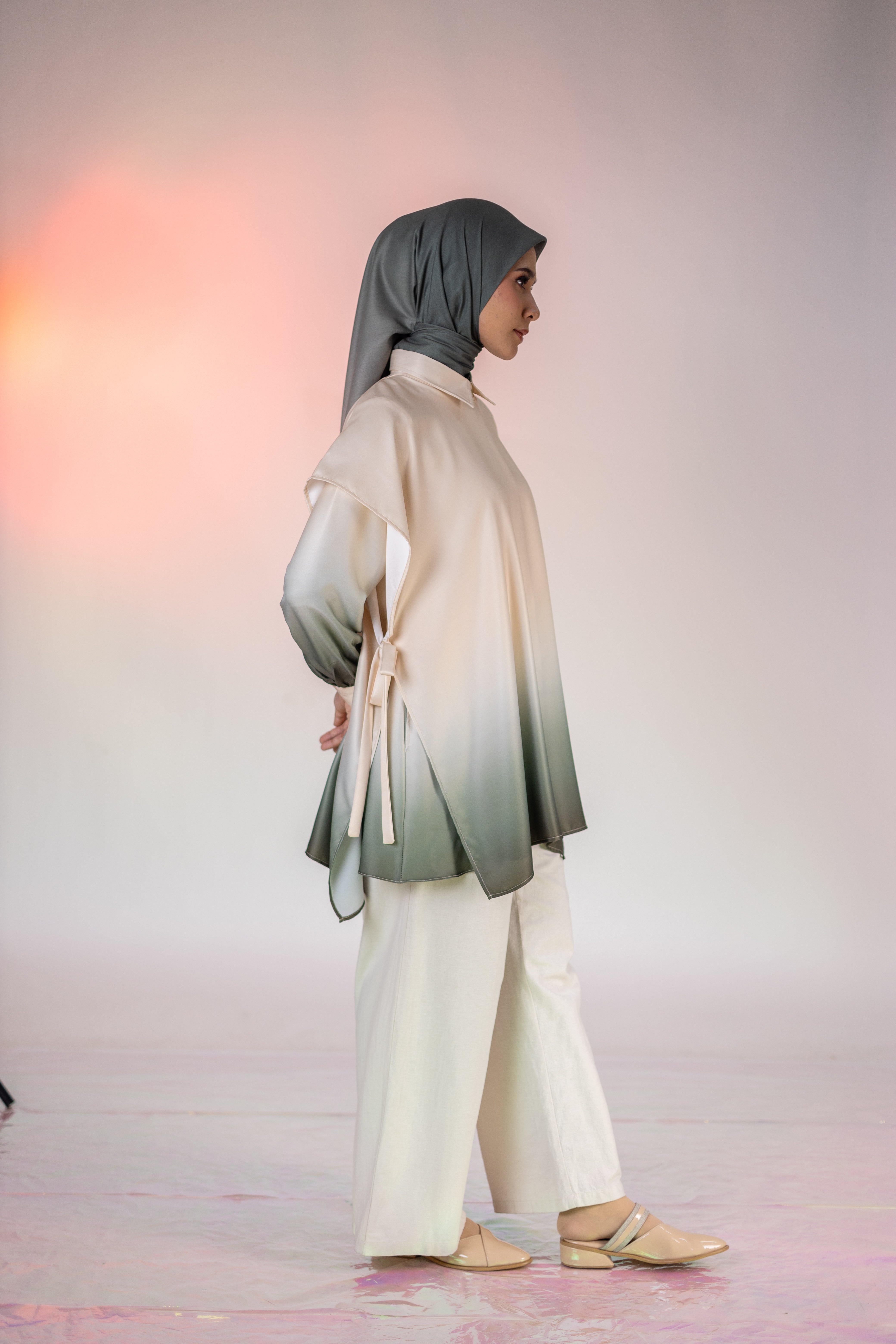 Vest Boxy Ombre - Beige