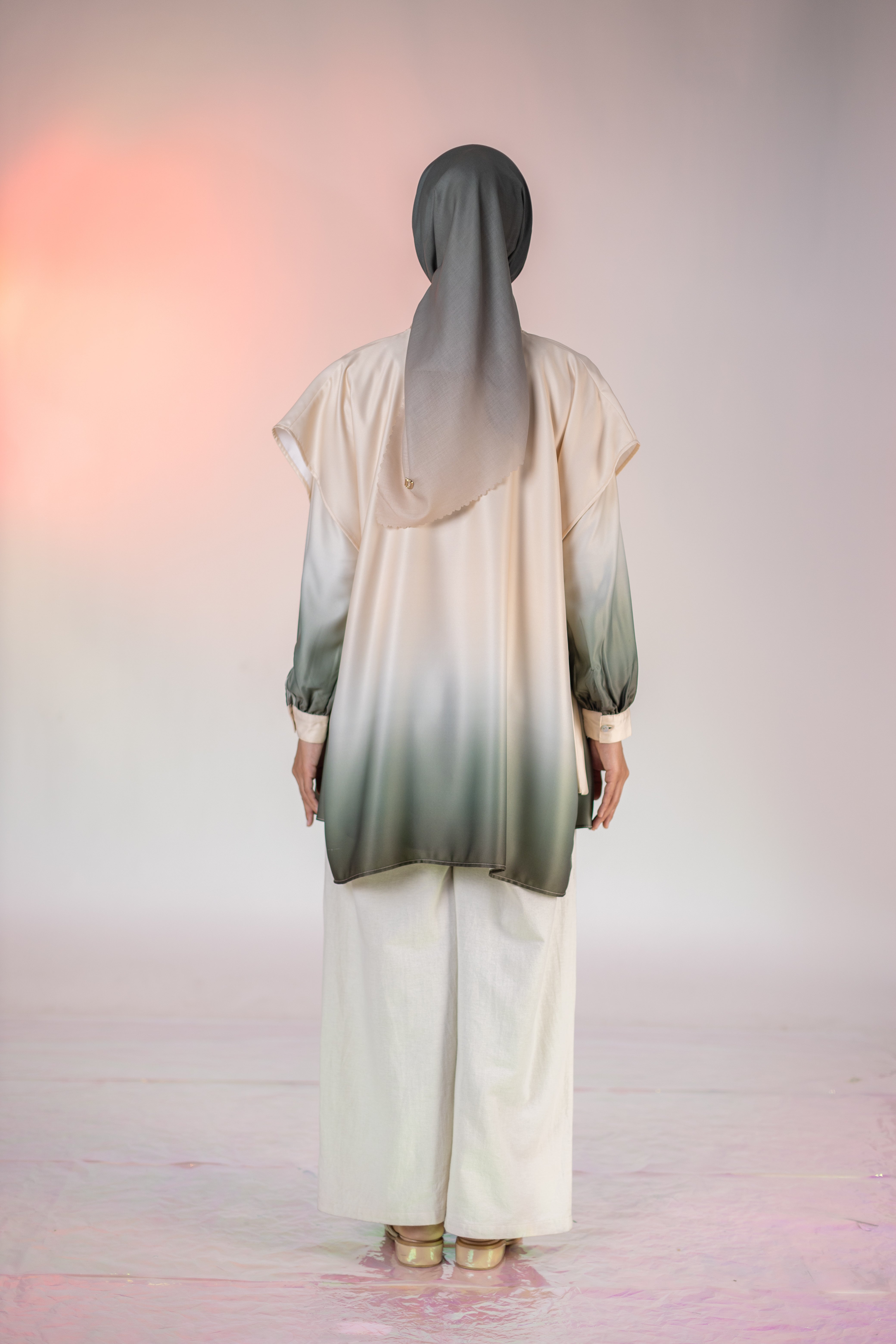 Vest Boxy Ombre - Beige