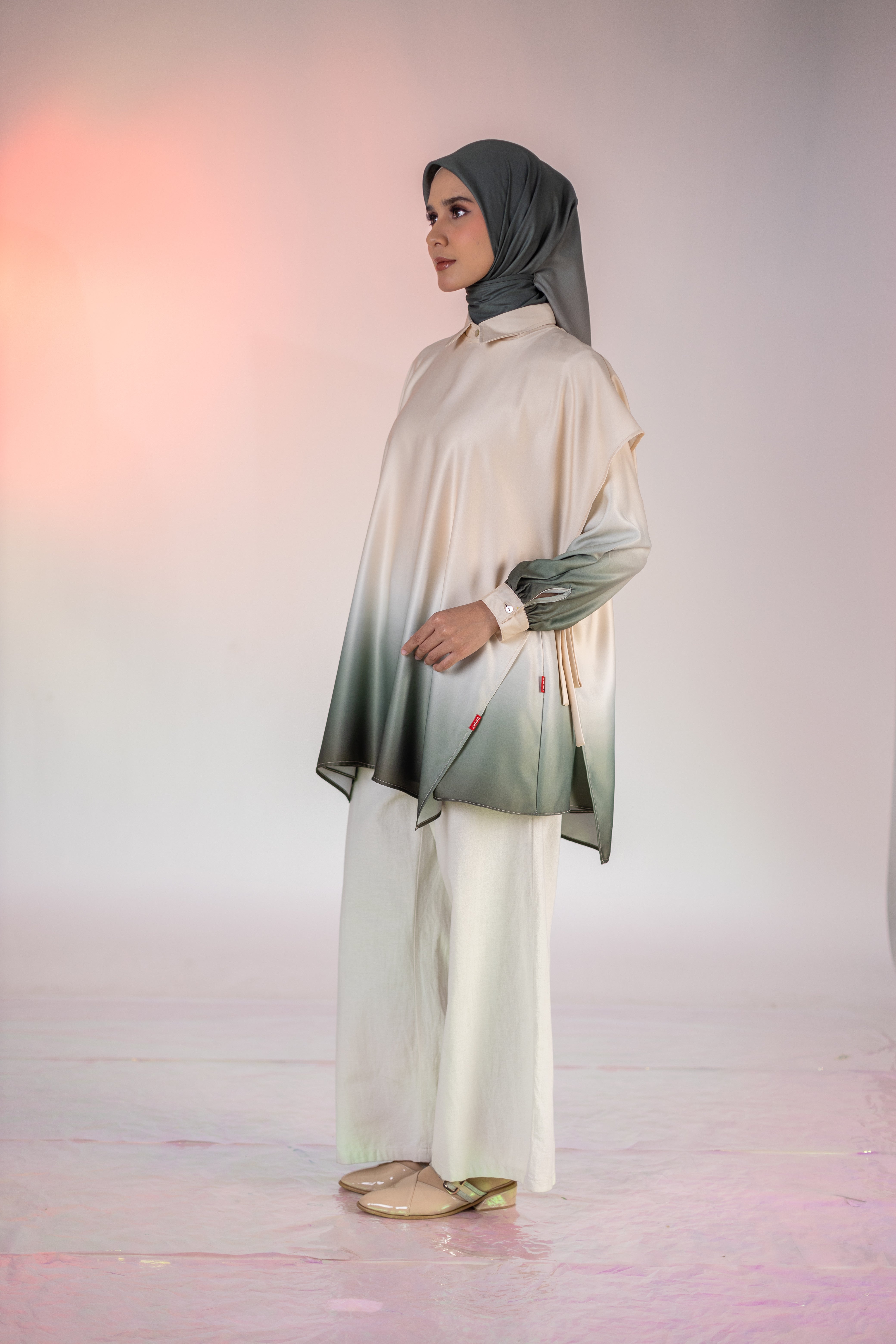 Vest Boxy Ombre - Beige