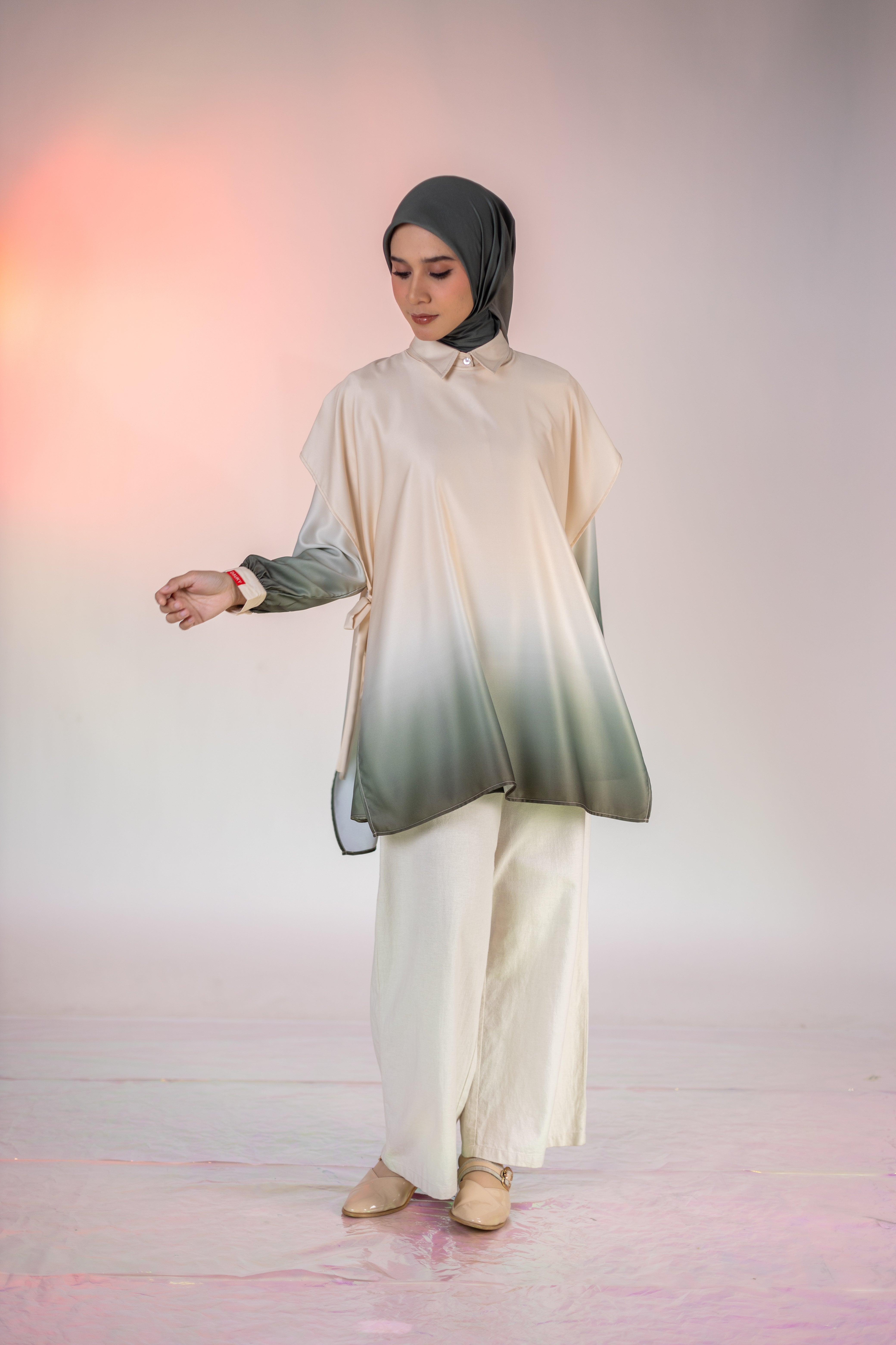 Vest Boxy Ombre - Beige