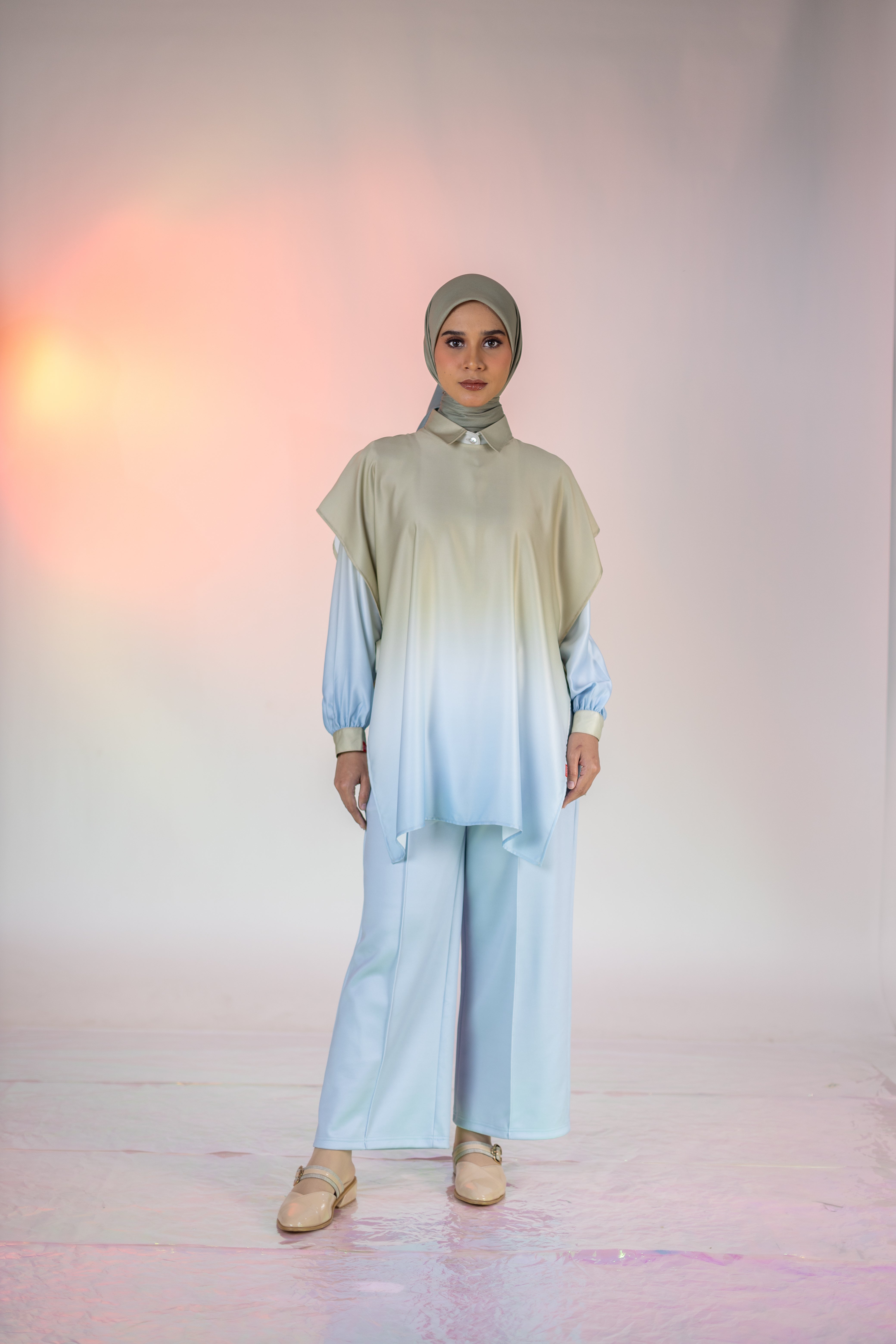 Vest Boxy Ombre - Sand