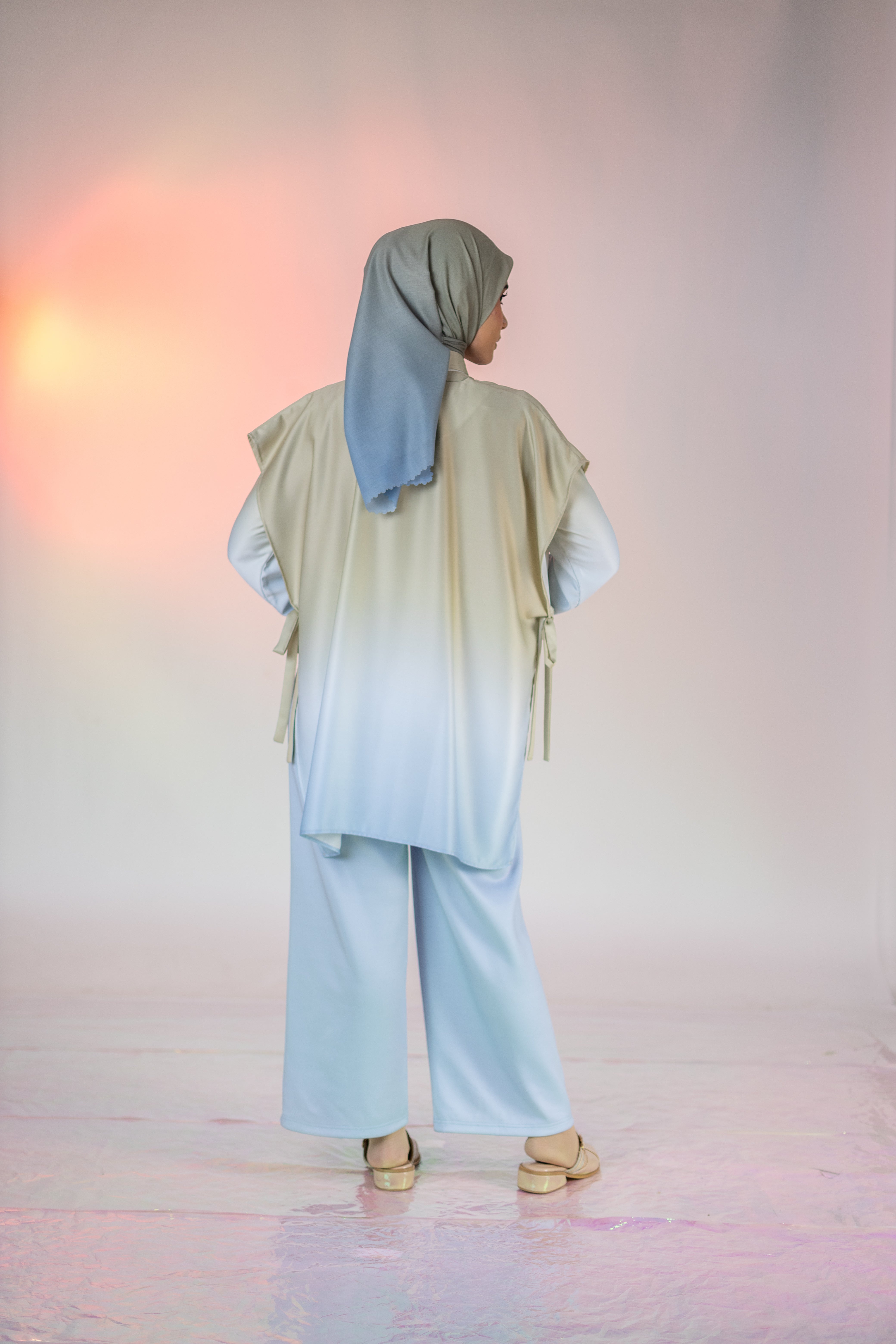 Vest Boxy Ombre - Sand