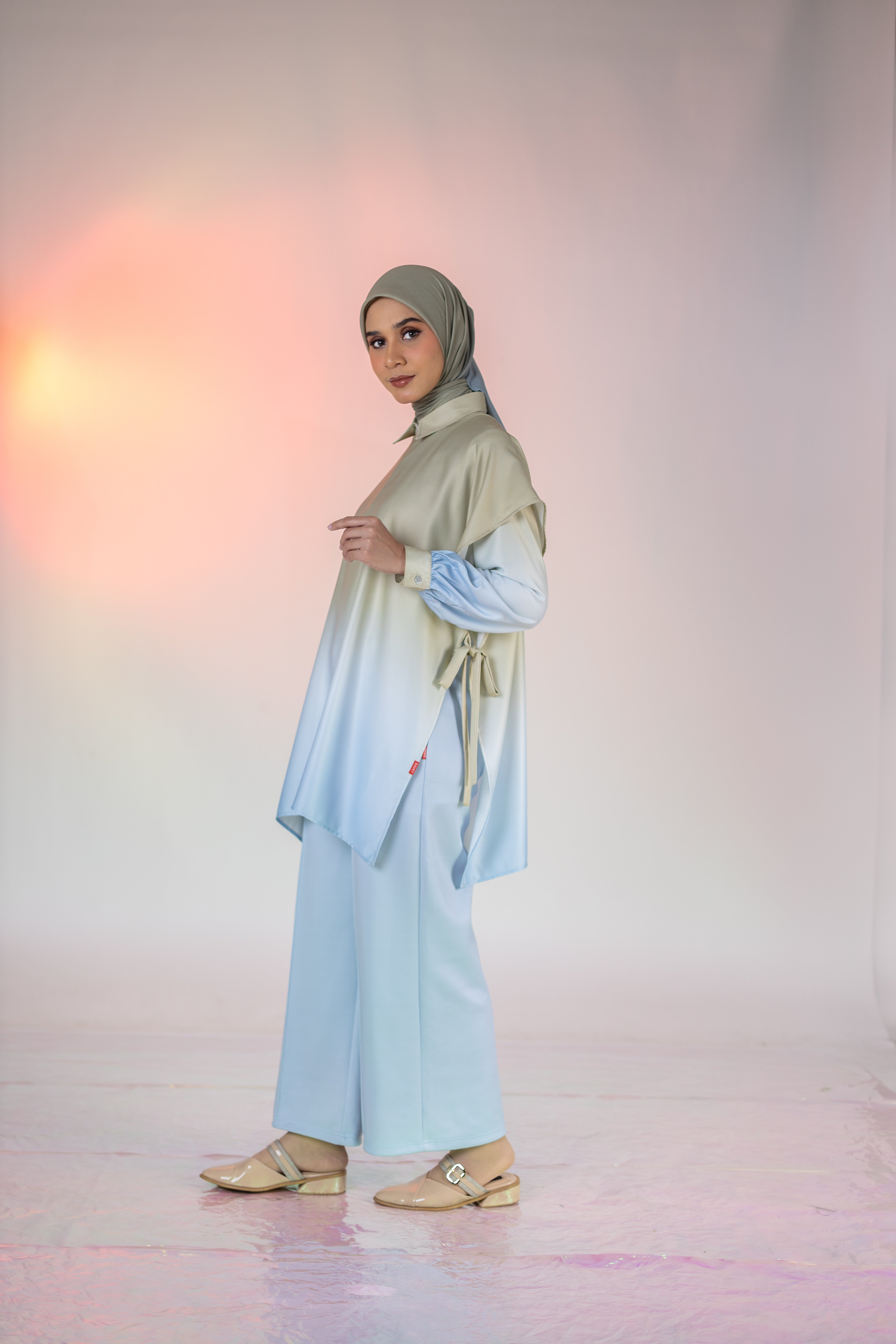 Vest Boxy Ombre - Sand