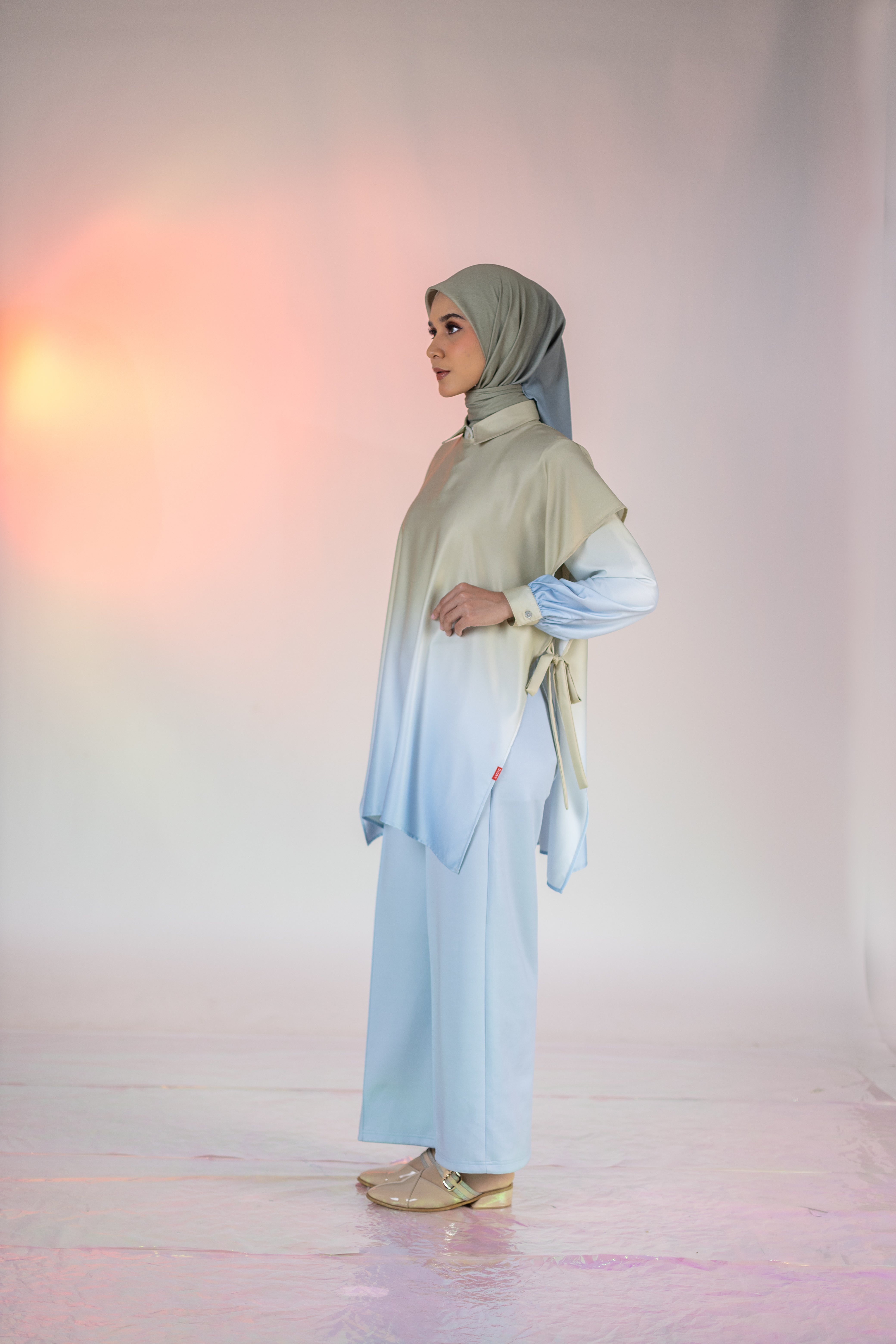 Vest Boxy Ombre - Sand