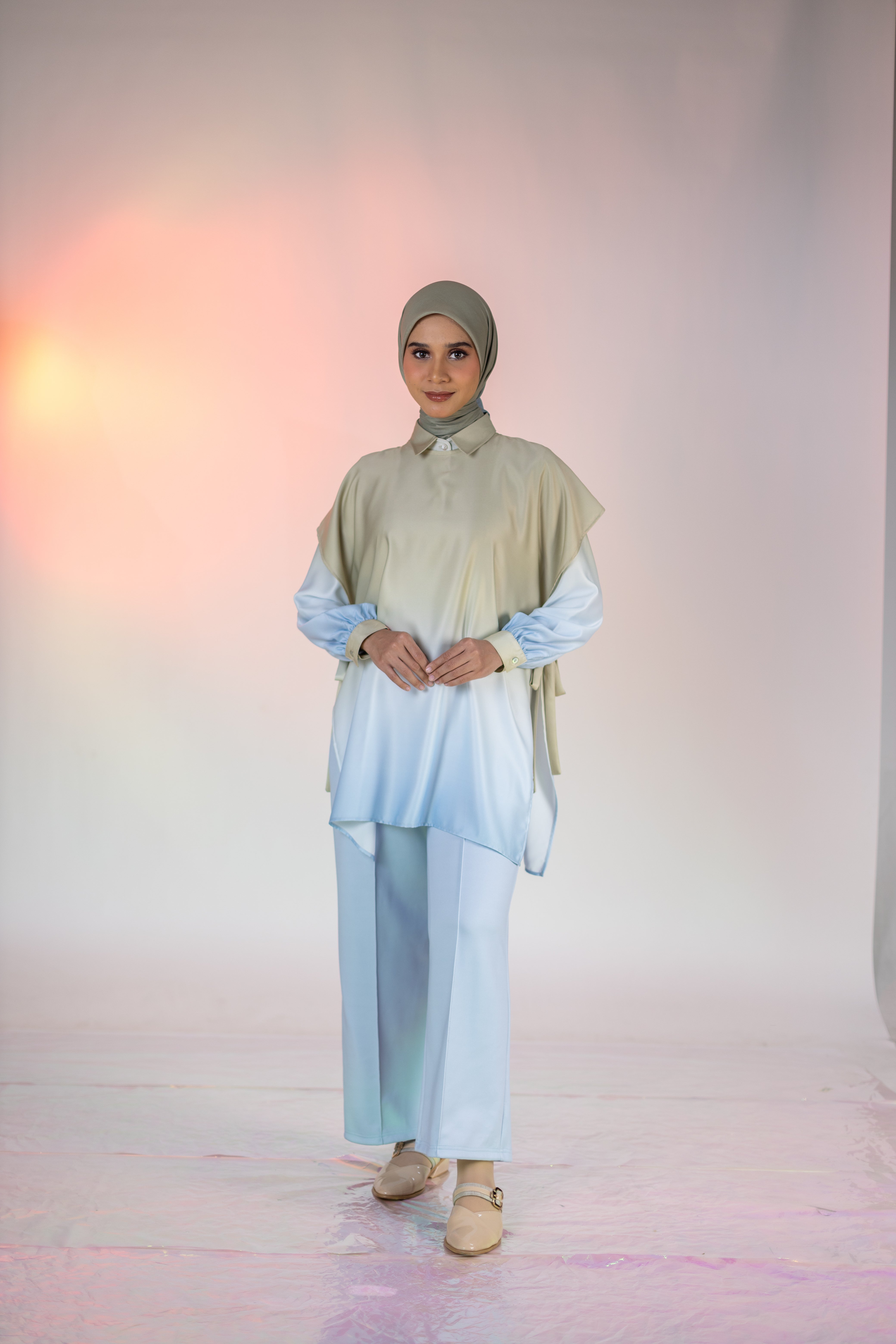 Vest Boxy Ombre - Sand