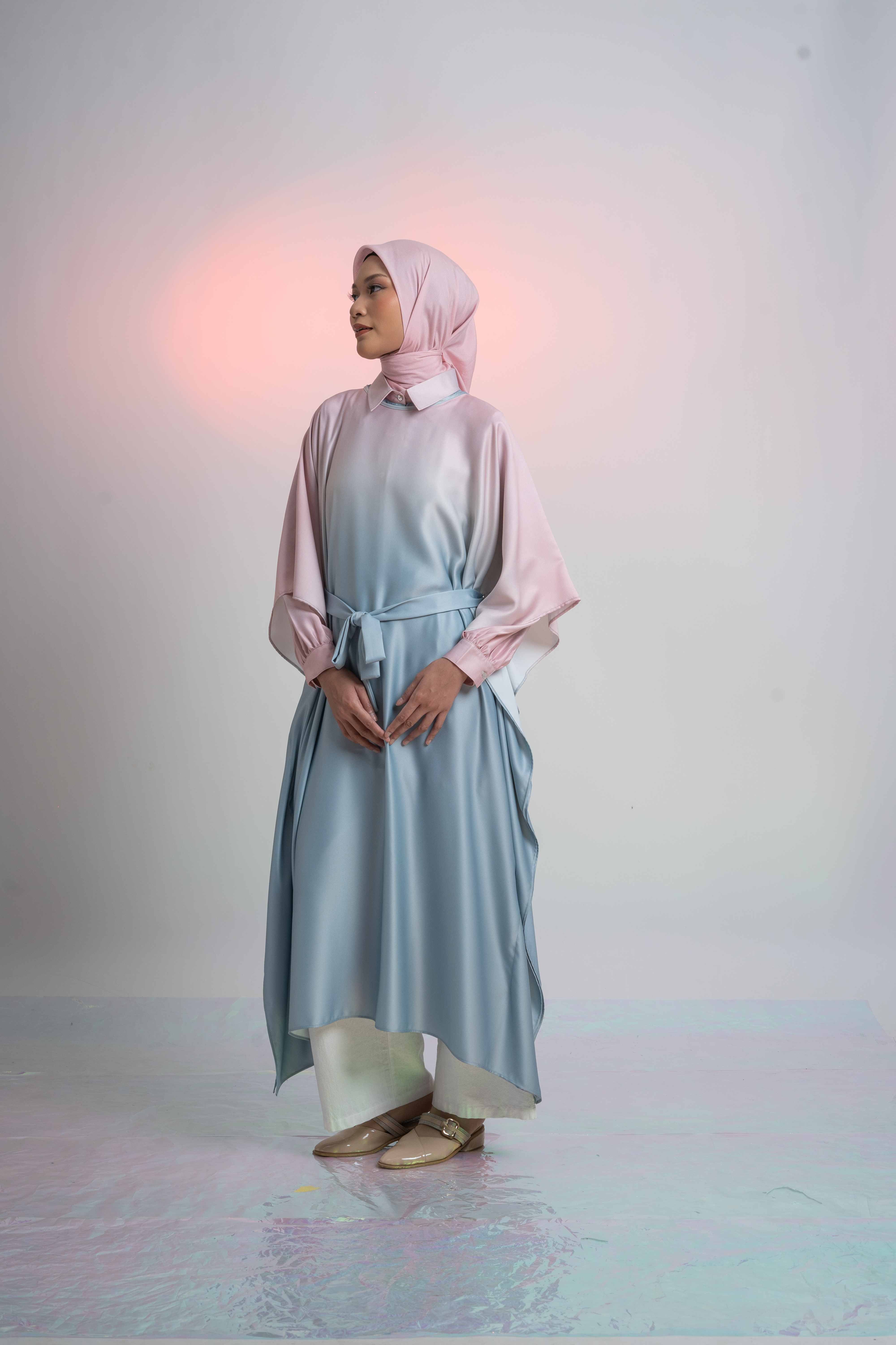 L Dress Kaftan Ombre - Blue