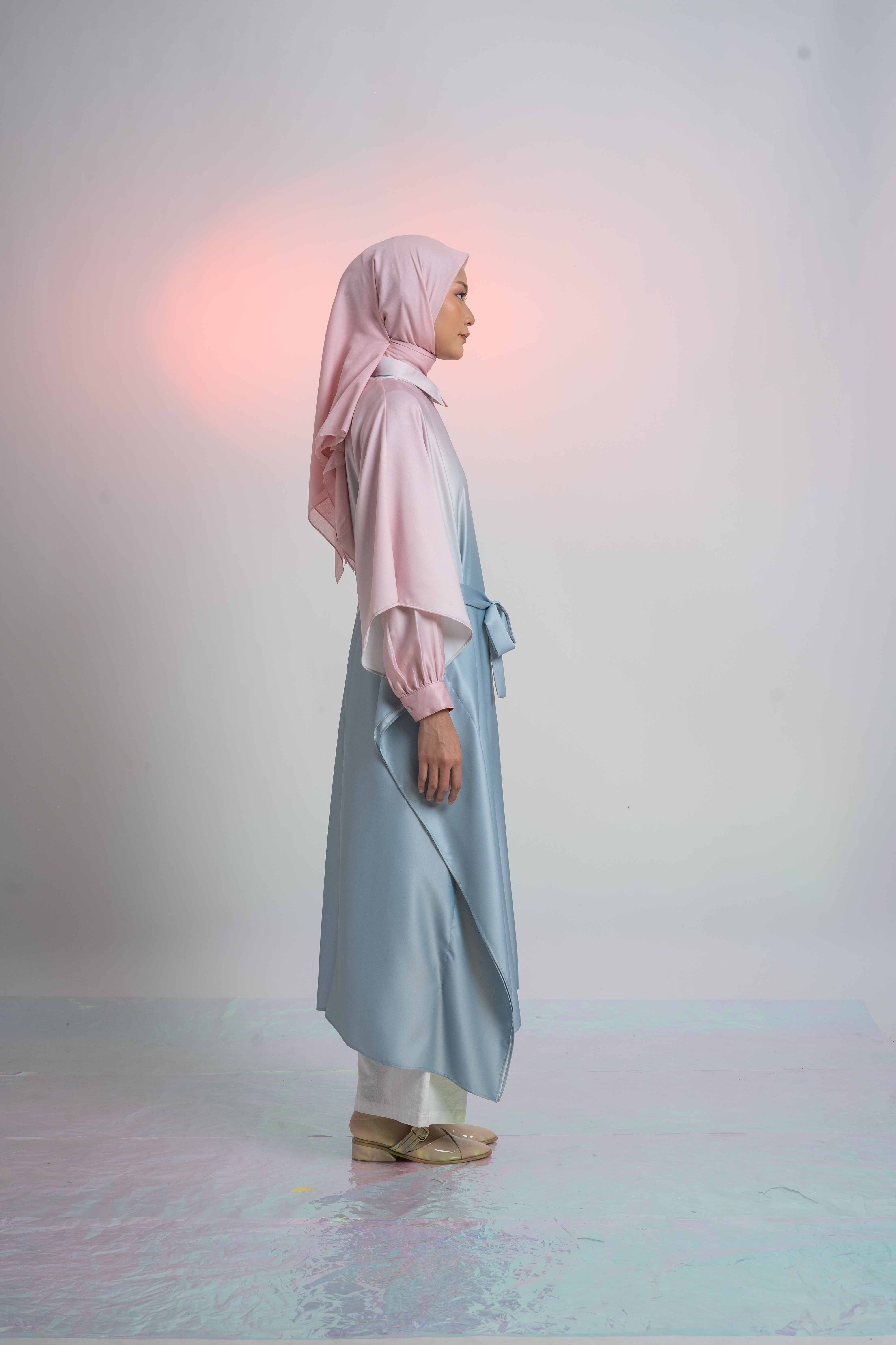 L Dress Kaftan Ombre - Blue