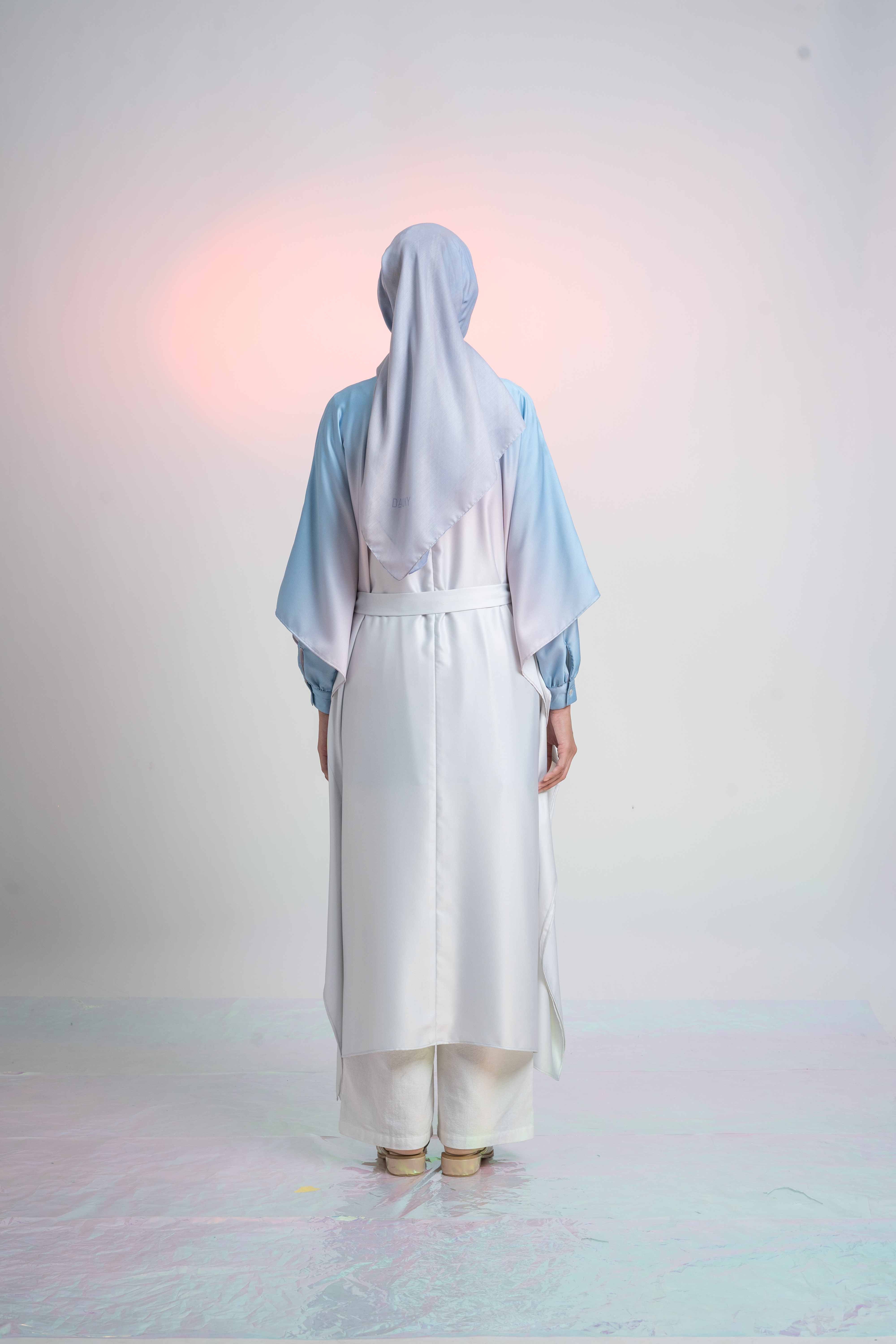 L Dress Kaftan Ombre - Silver Grey