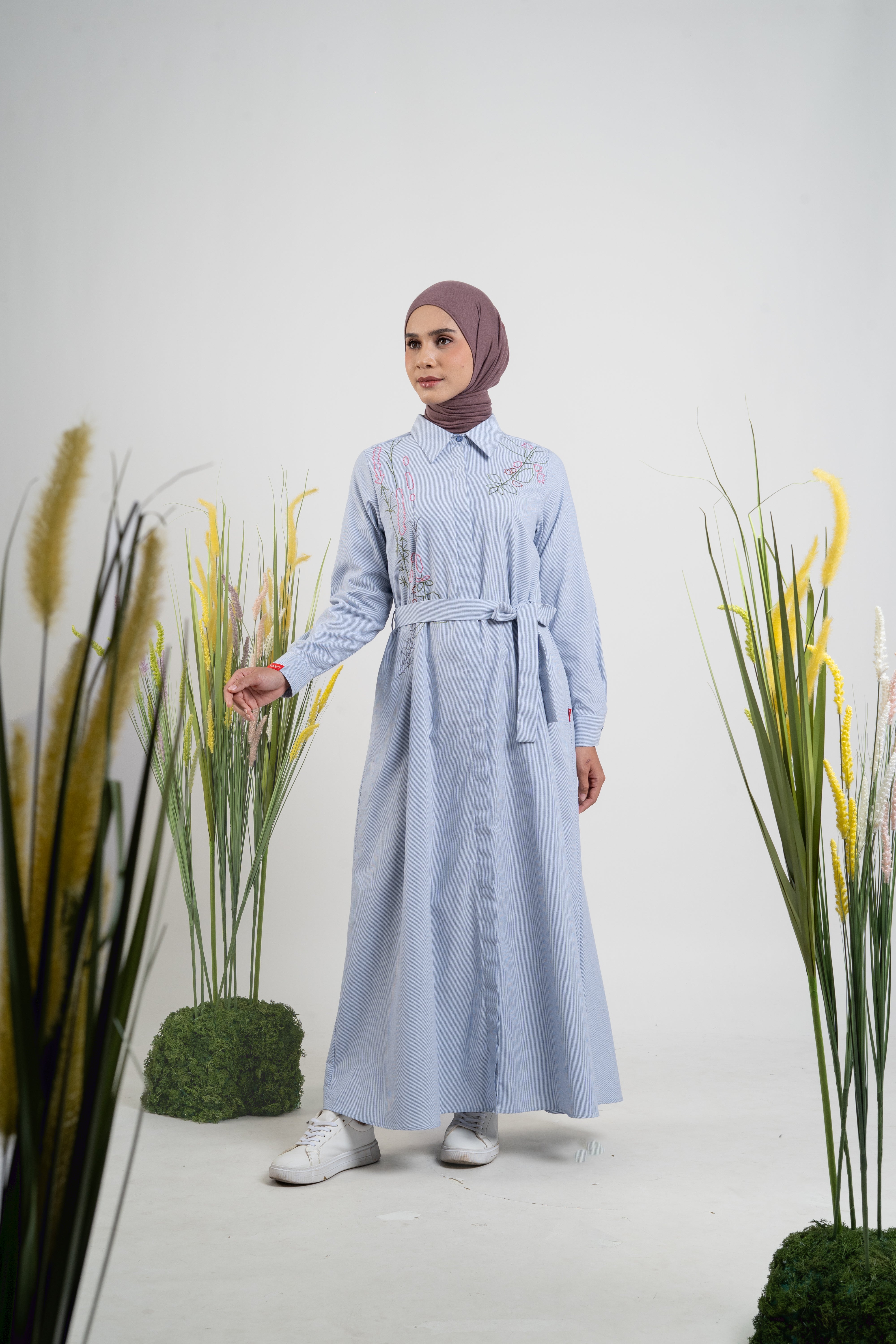 L Dress Wild Flower - Navy