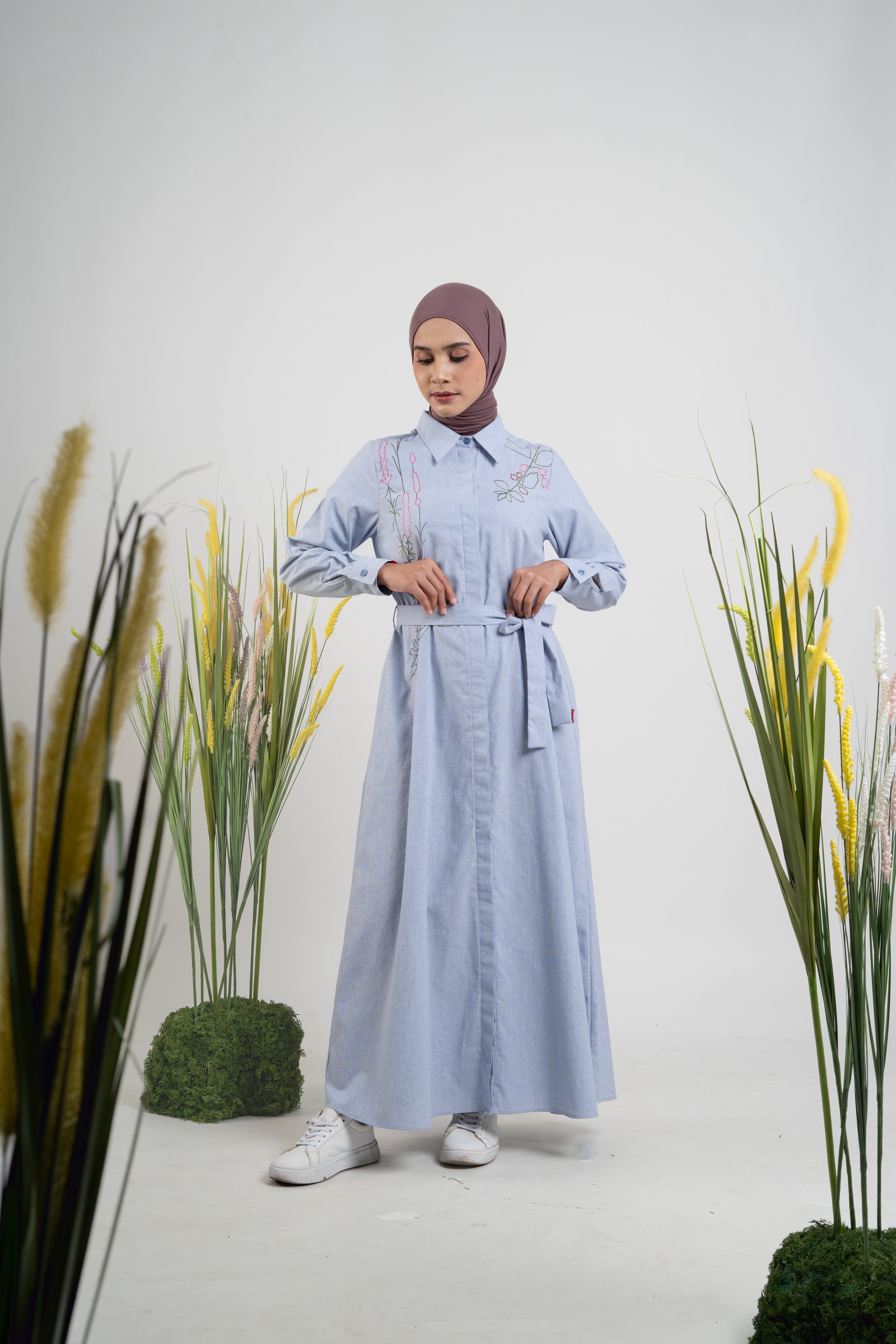 L Dress Wild Flower - Navy
