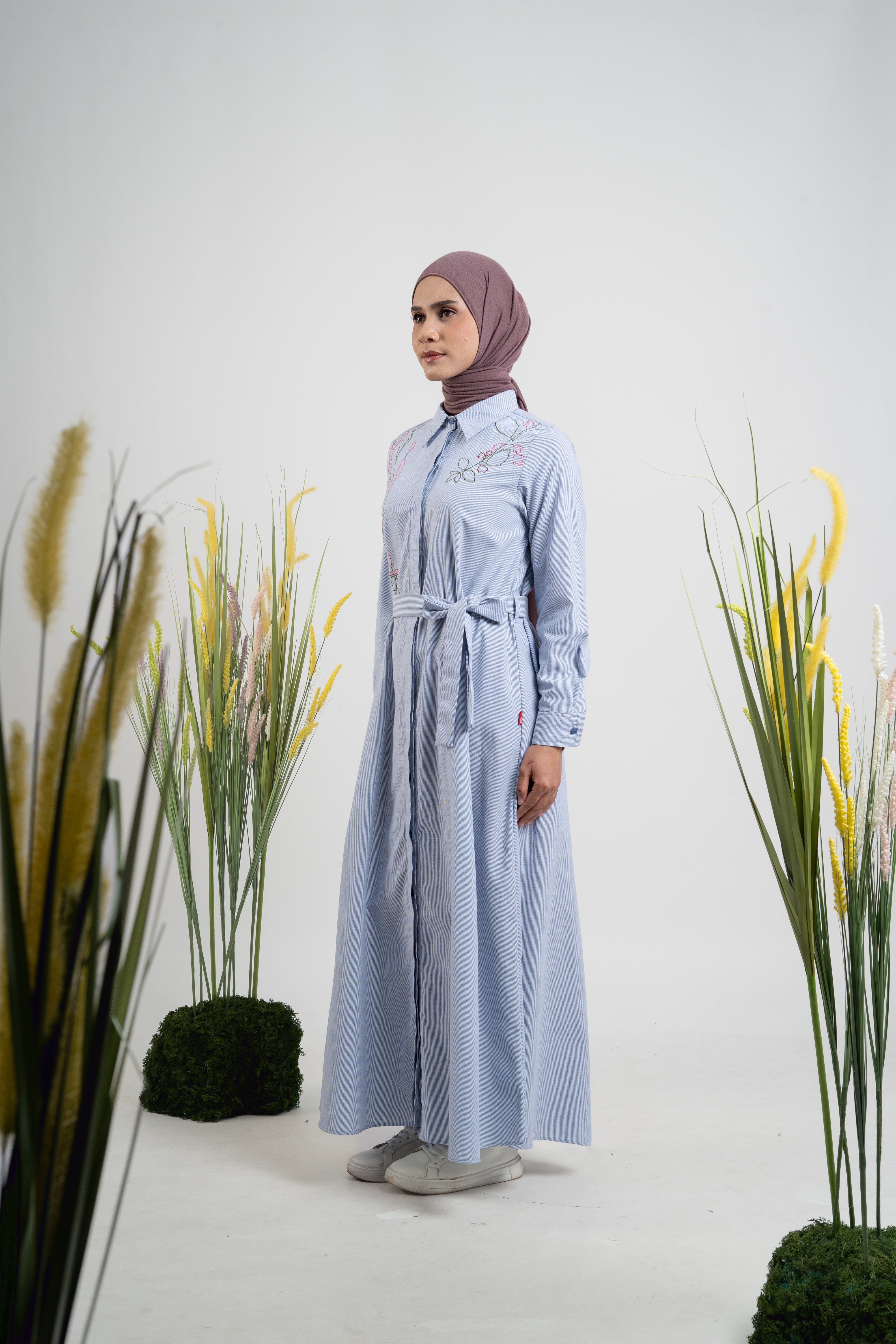 L Dress Wild Flower - Navy