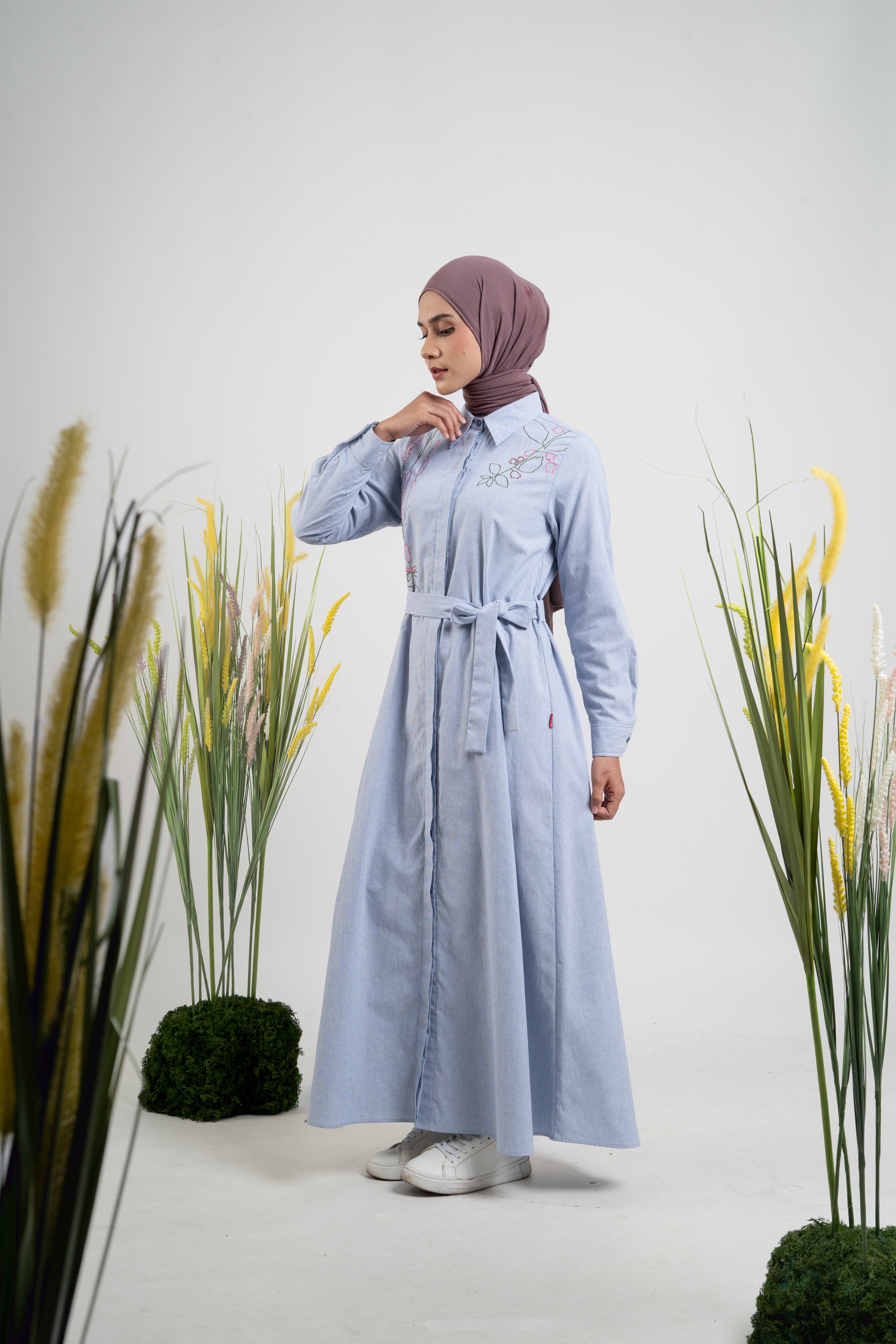 L Dress Wild Flower - Navy