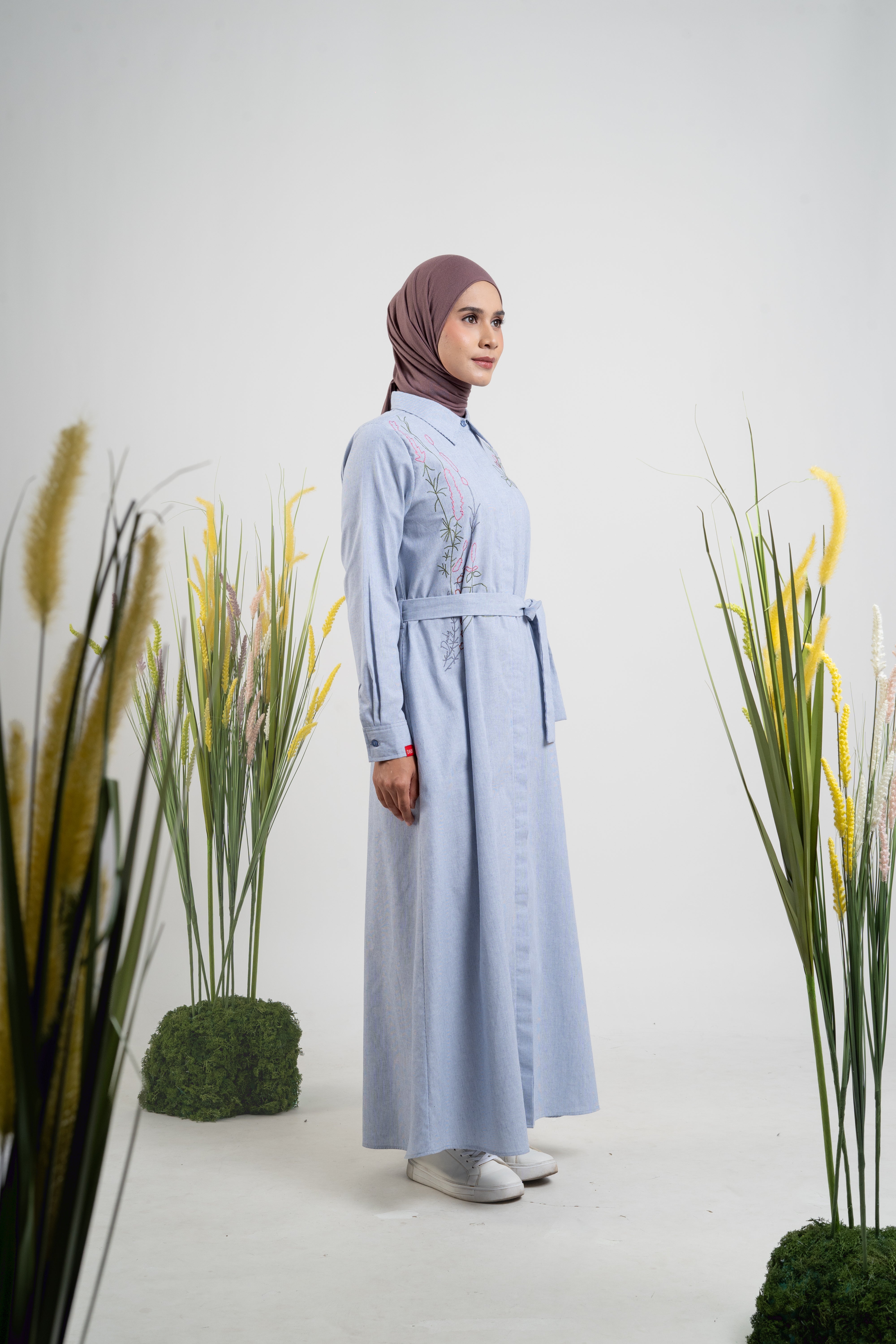 L Dress Wild Flower - Navy