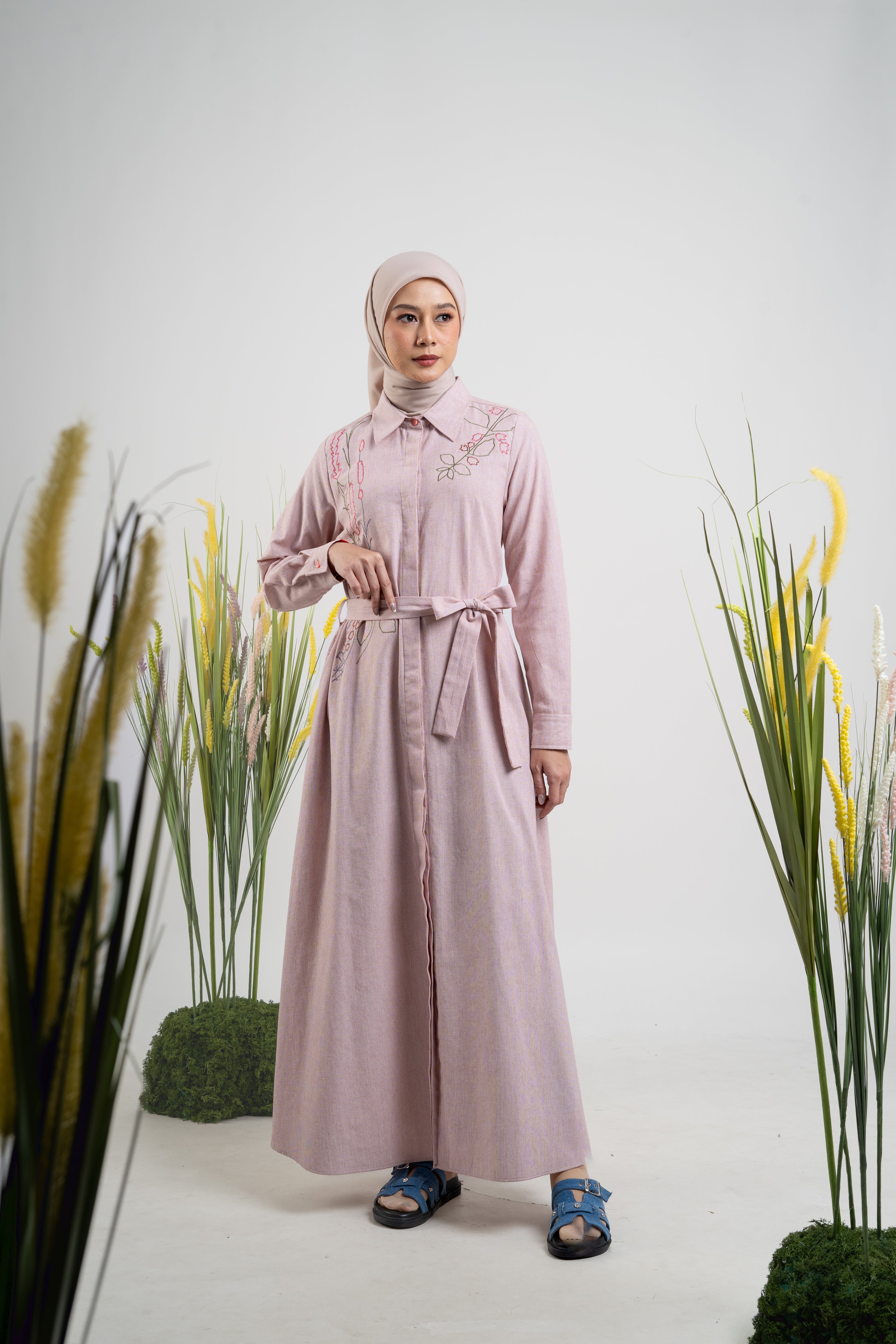 L Dress Wild Flower - Dusty Pink