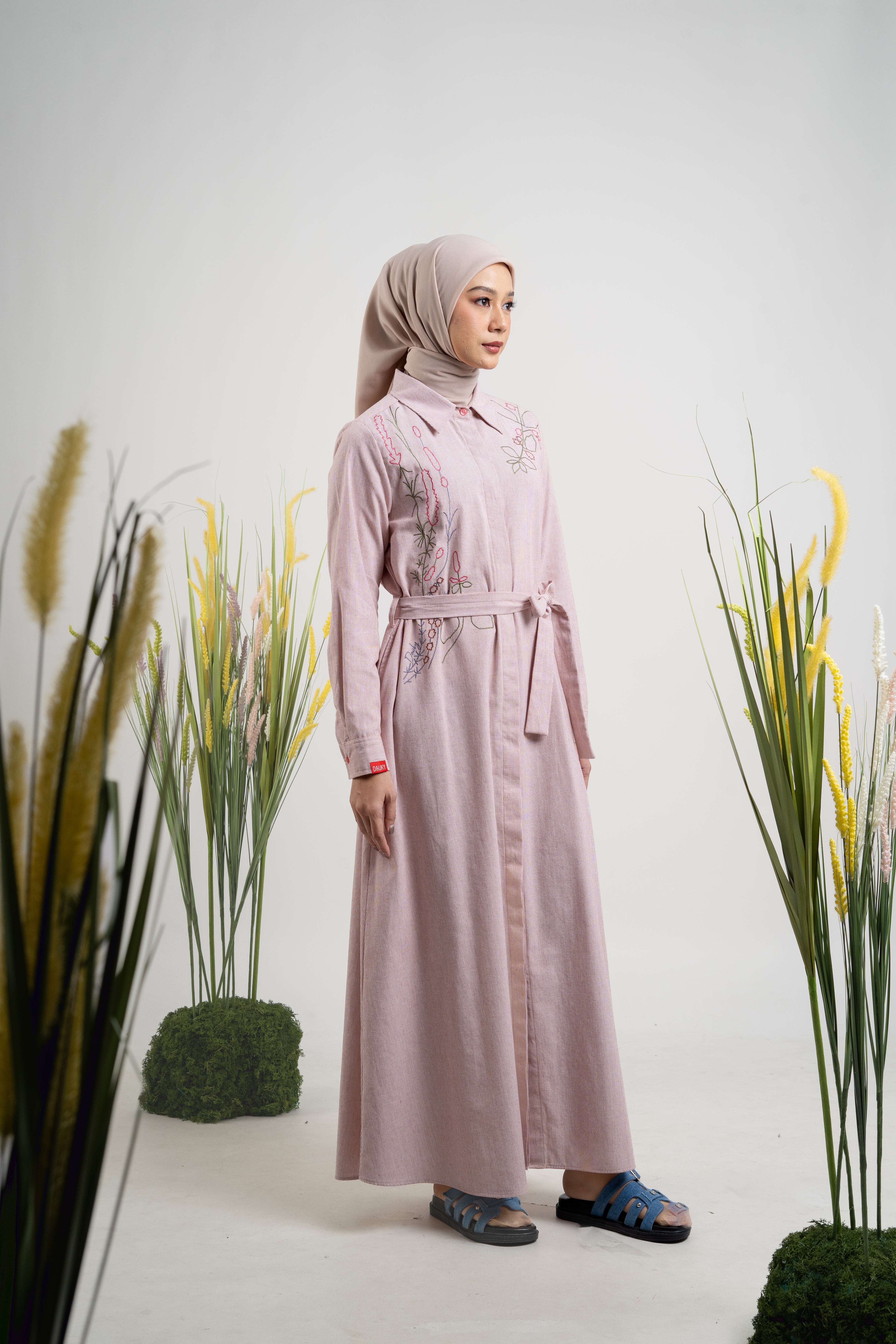 L Dress Wild Flower - Dusty Pink
