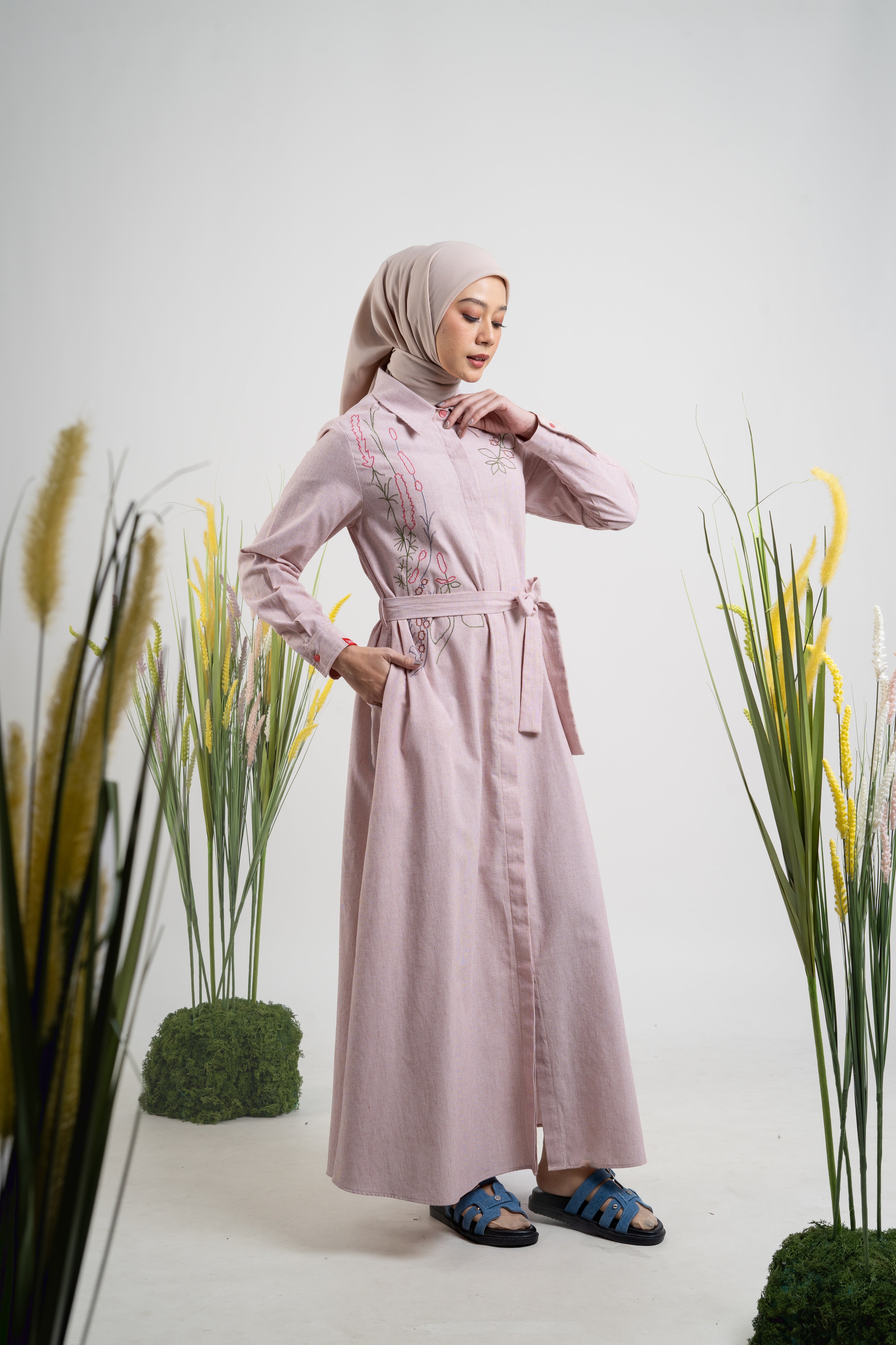 L Dress Wild Flower - Dusty Pink