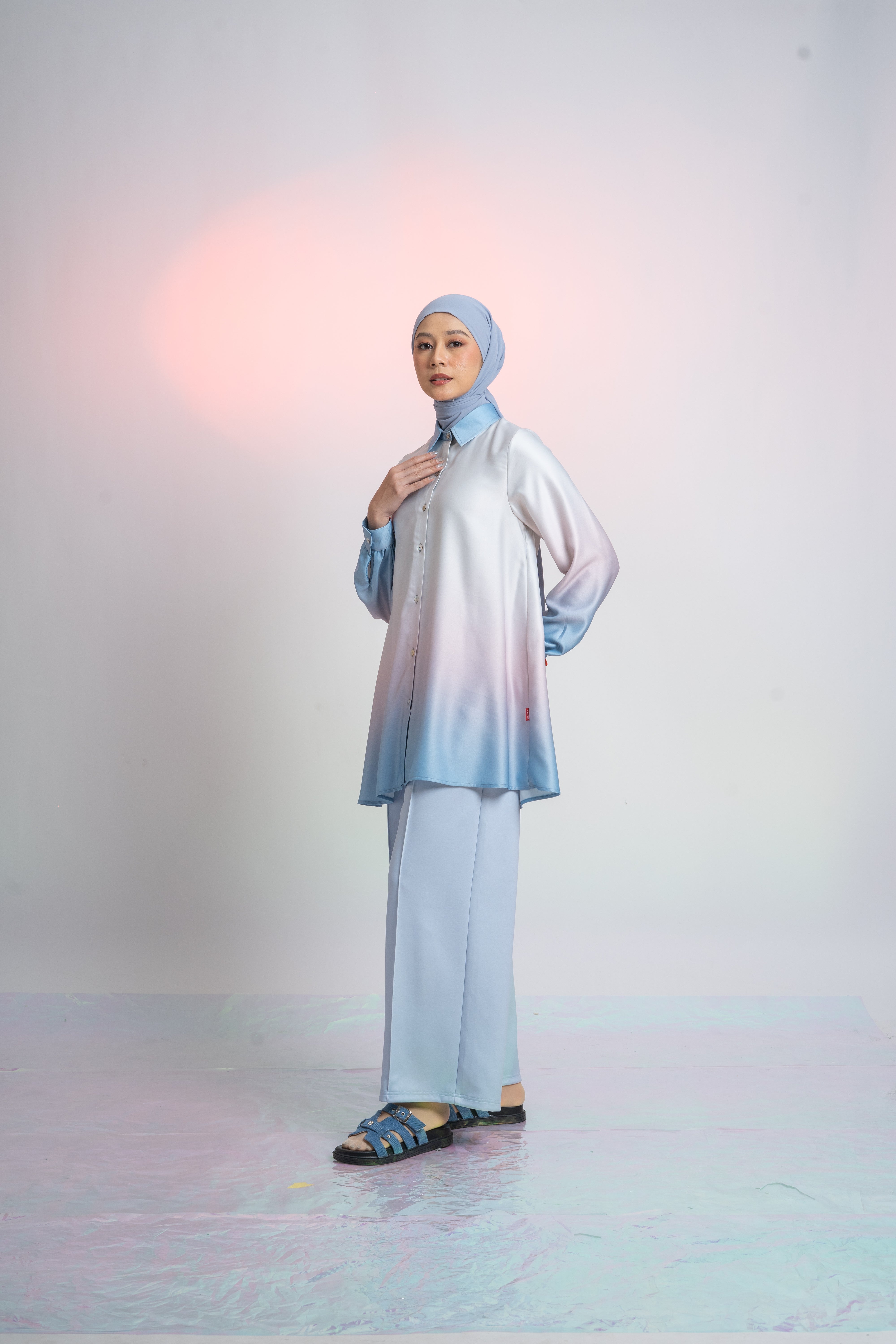 M Tunic Basic Ombre - Silver Grey