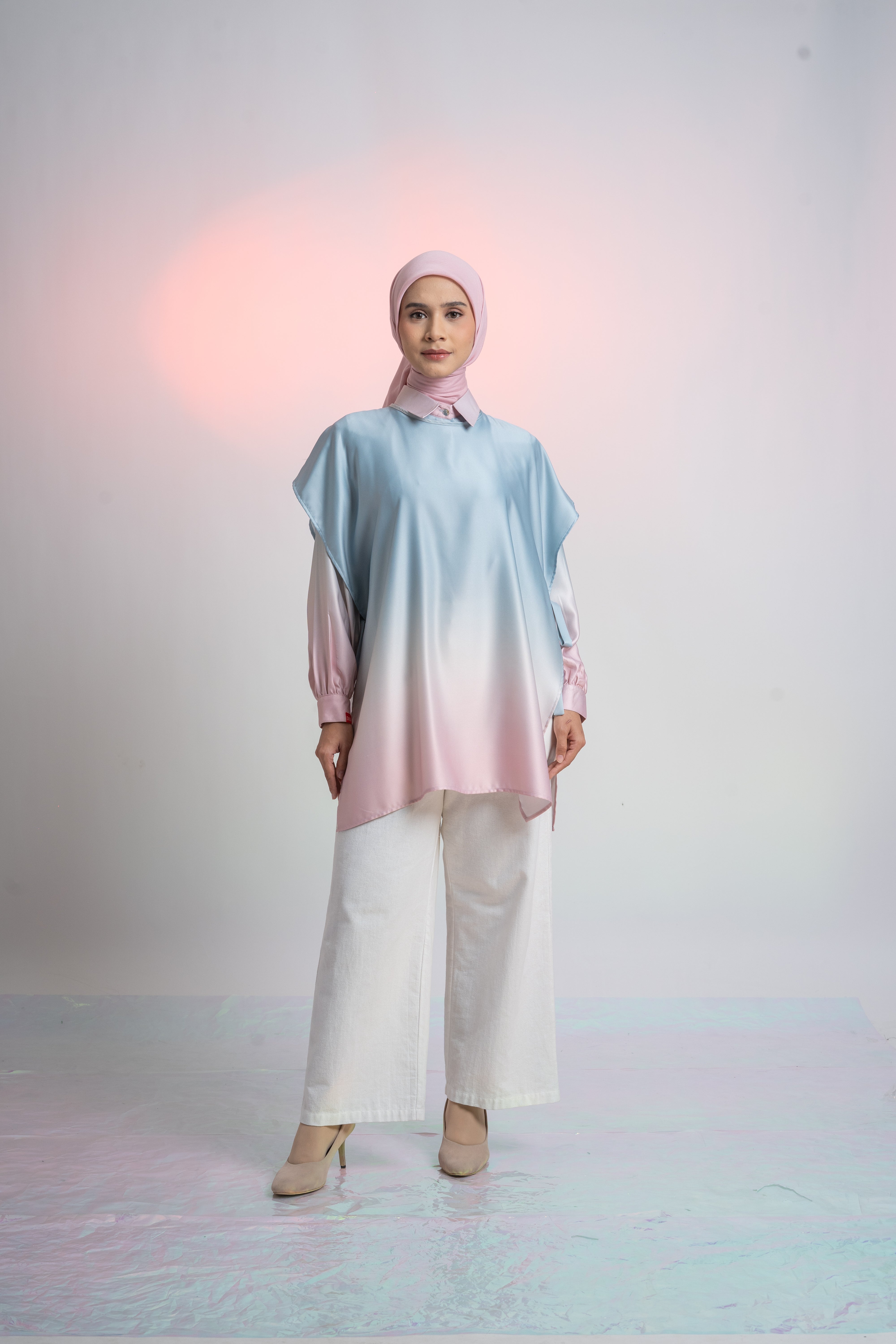 Vest Boxy Ombre - Blue