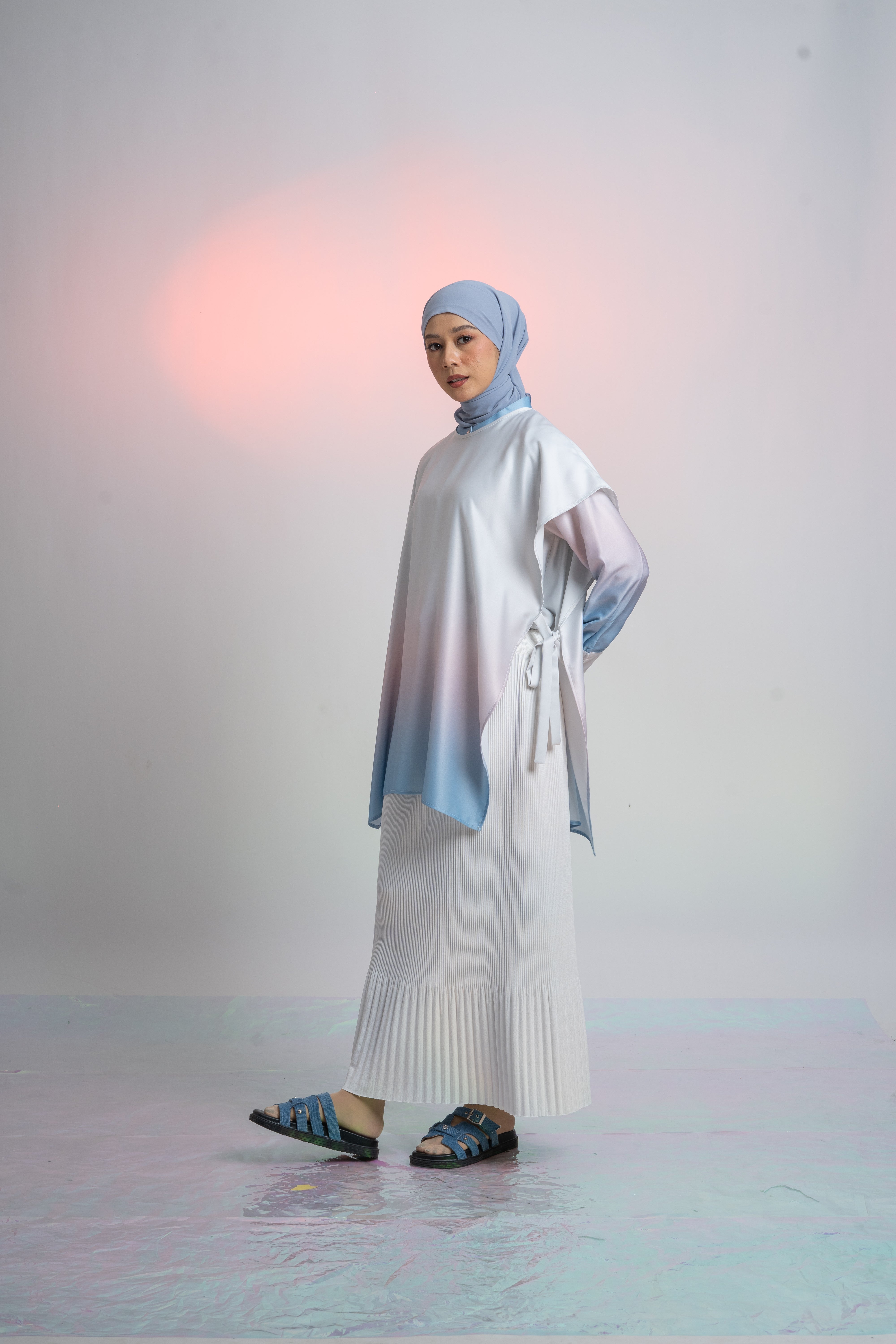 Vest Boxy Ombre - Silver Grey