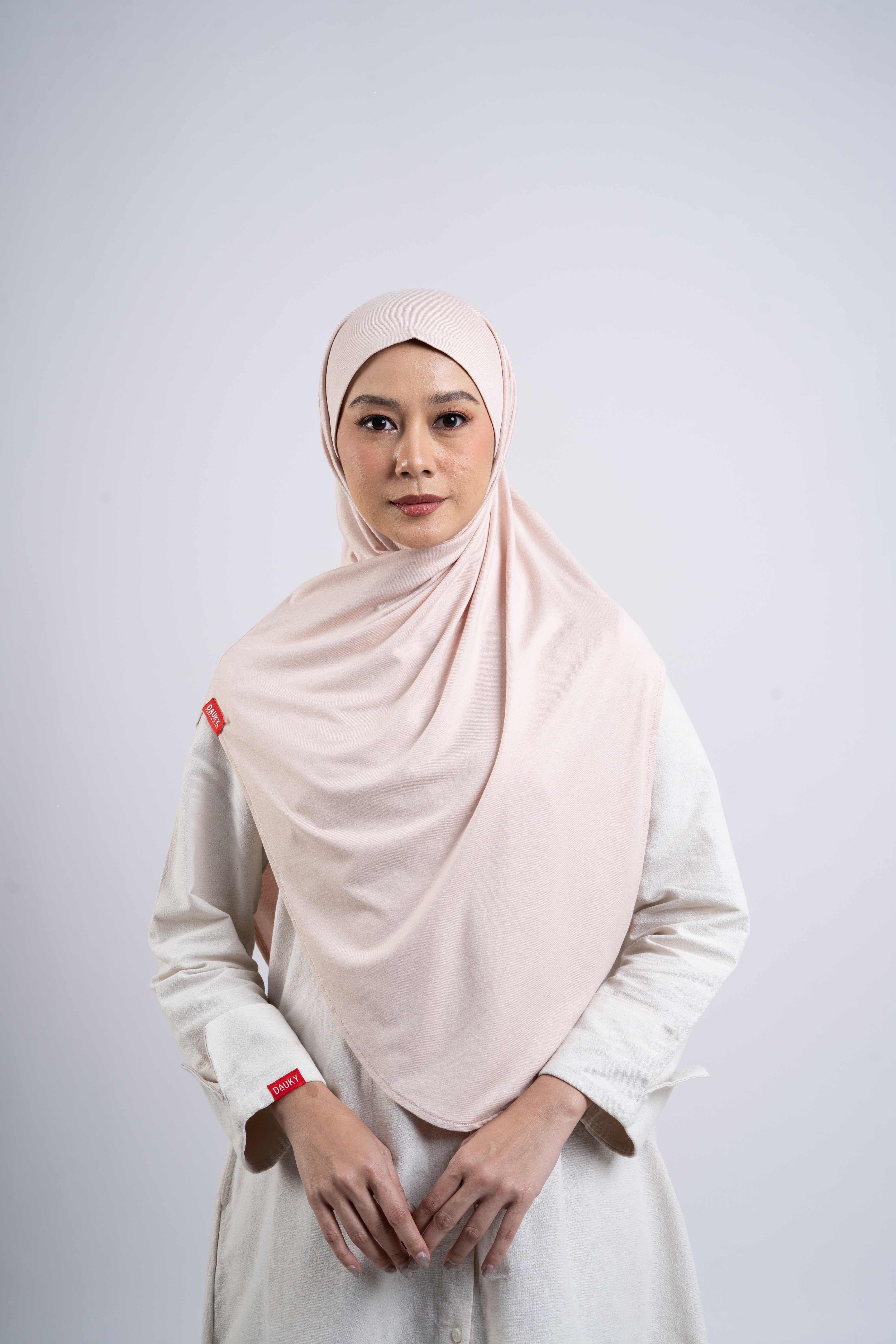 Curvy Instant Hijab - Peach