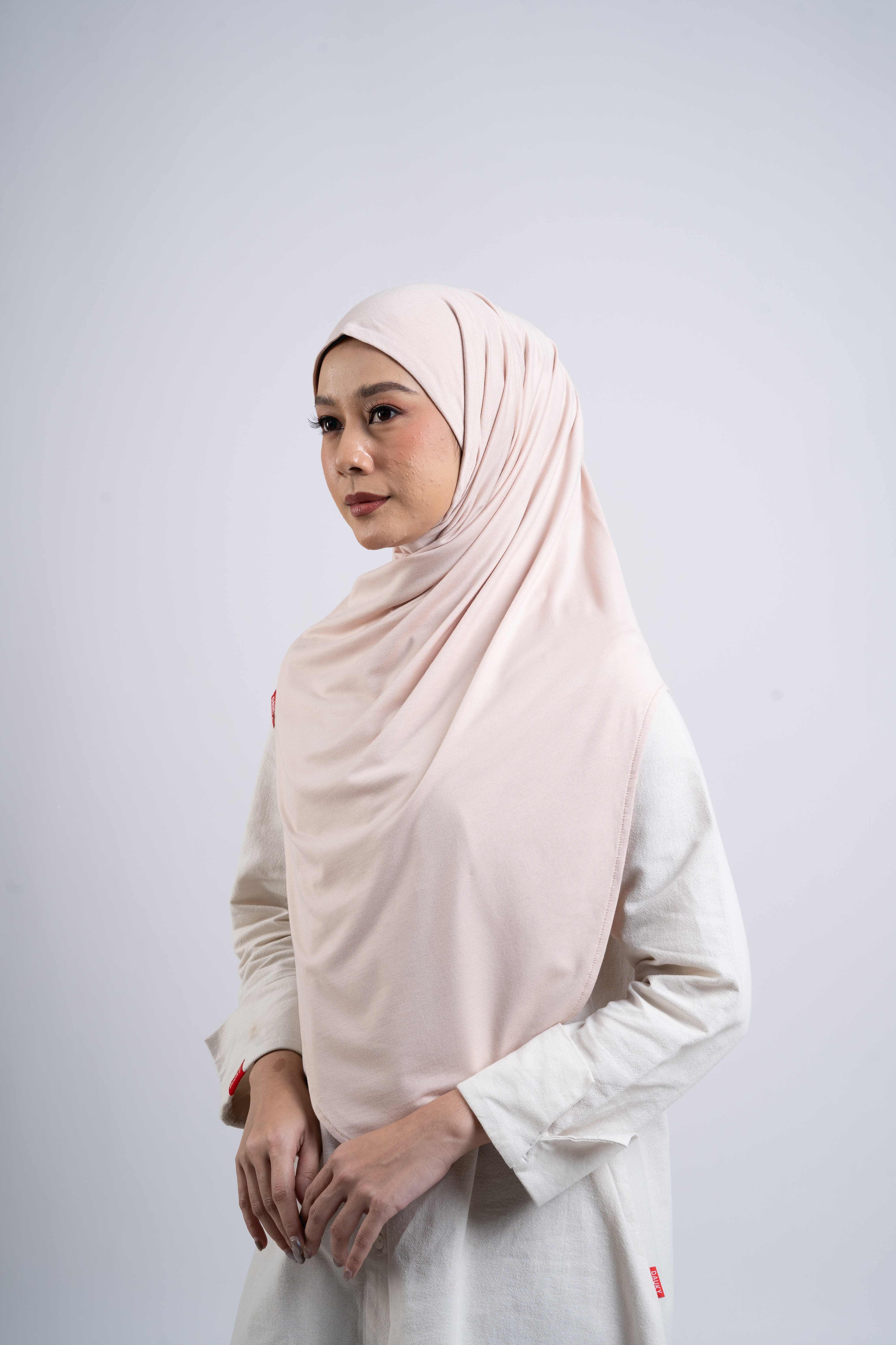 Curvy Instant Hijab - Peach