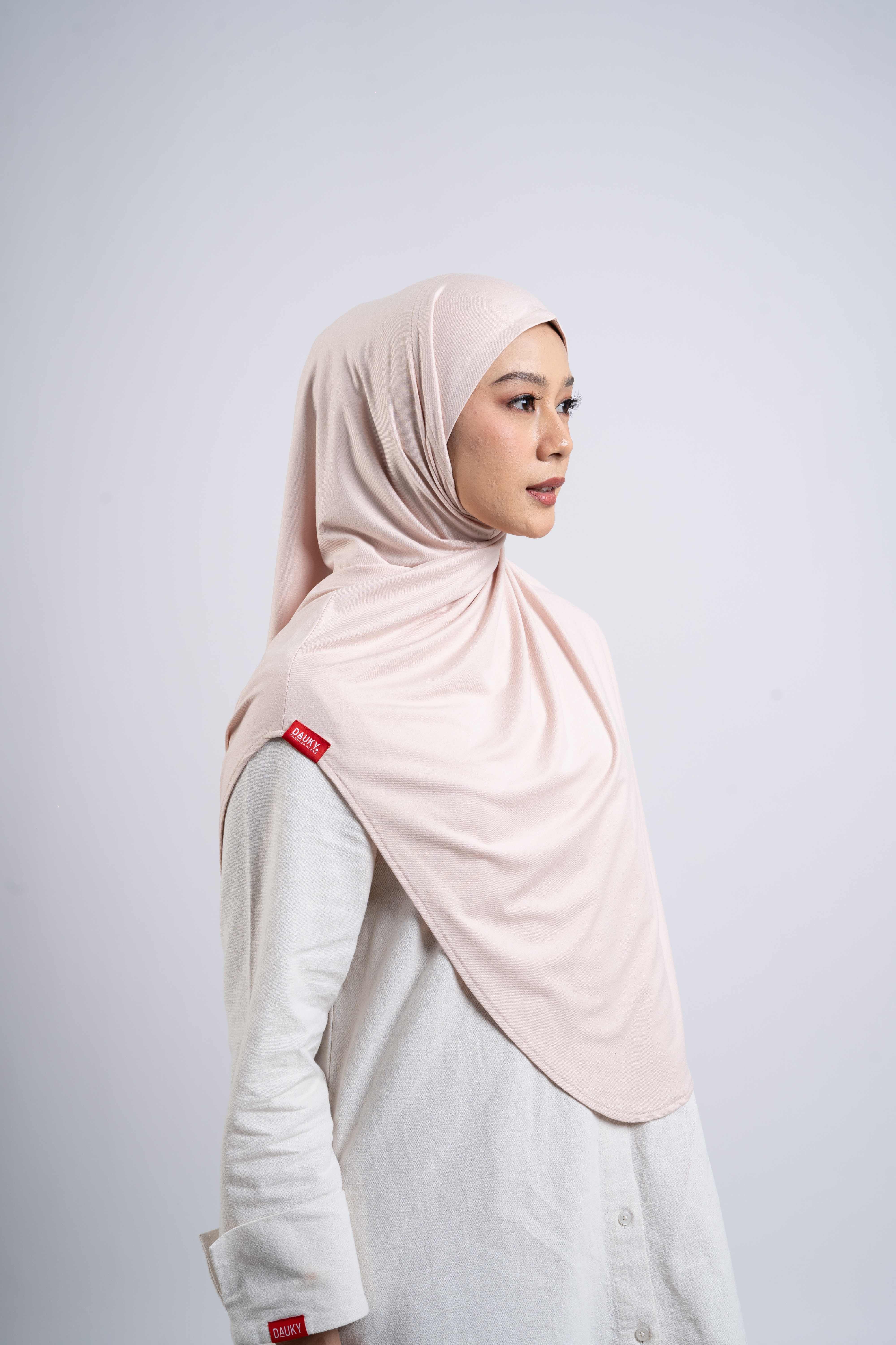 Curvy Instant Hijab - Peach